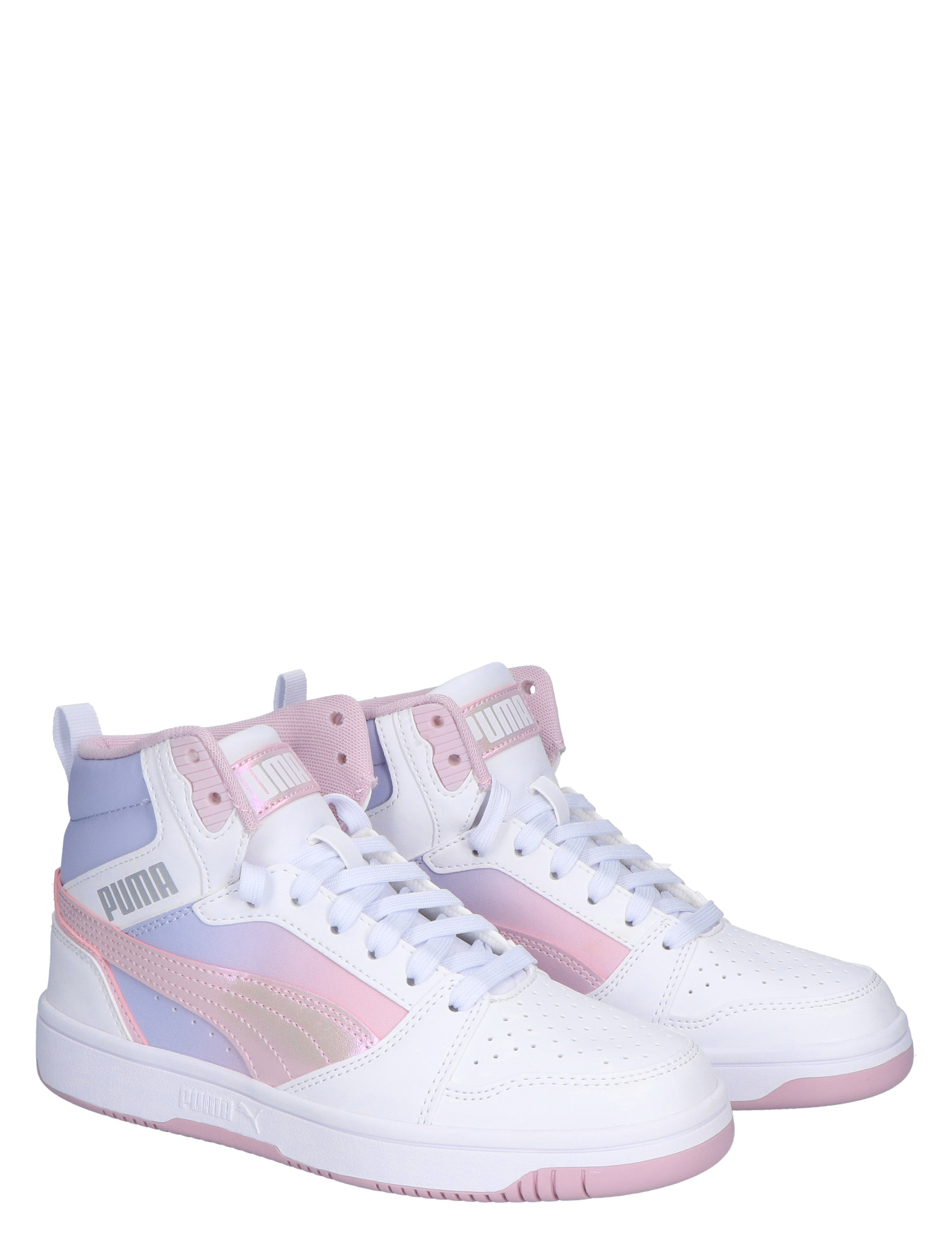 Puma - Rebound V6 Mid Blurry Dreams White Mauve Cool - Meisjes - Sneakers - Hoge Sneakers - 46453_84_5