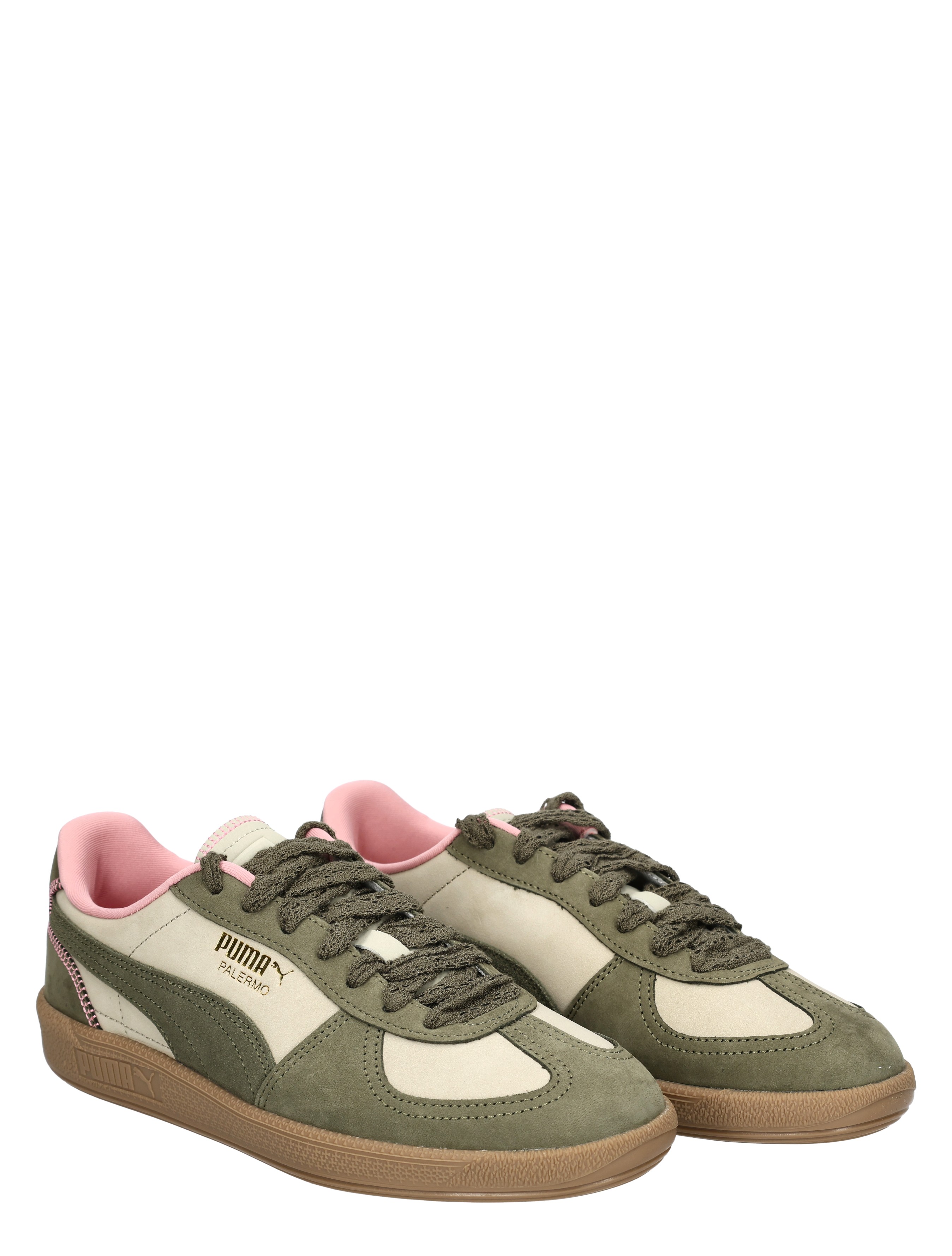 Puma - Palermo Lux 405493 01 Pebble Gray Loden Gr - Dames - Sneakers - Lage Sneakers - 49700_67_5