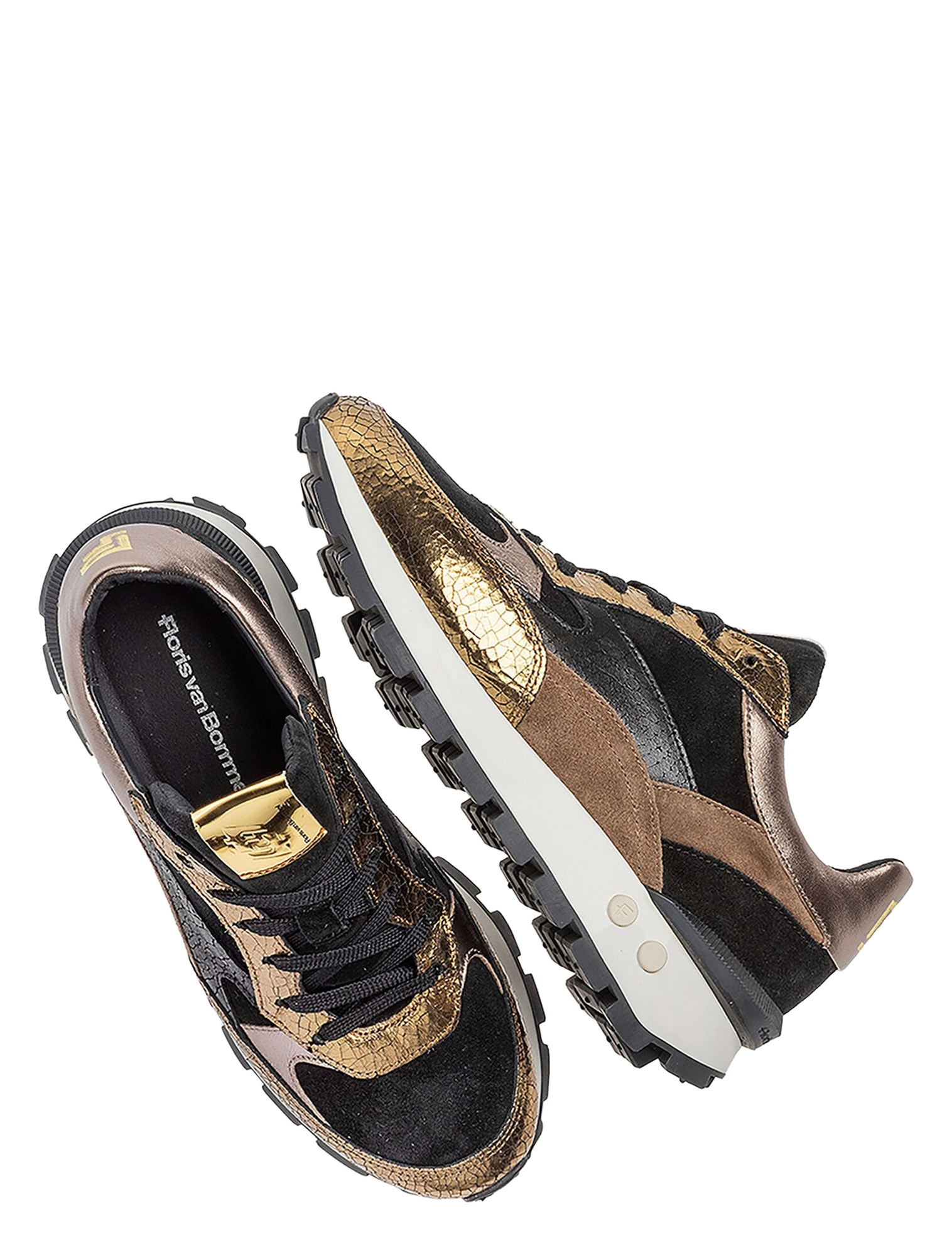 Floris van Bommel - Blokki SFW-10098 93-03 Gold G-Wijdte - Sneakers - Dames - Lage Sneakers - 50092_53_3