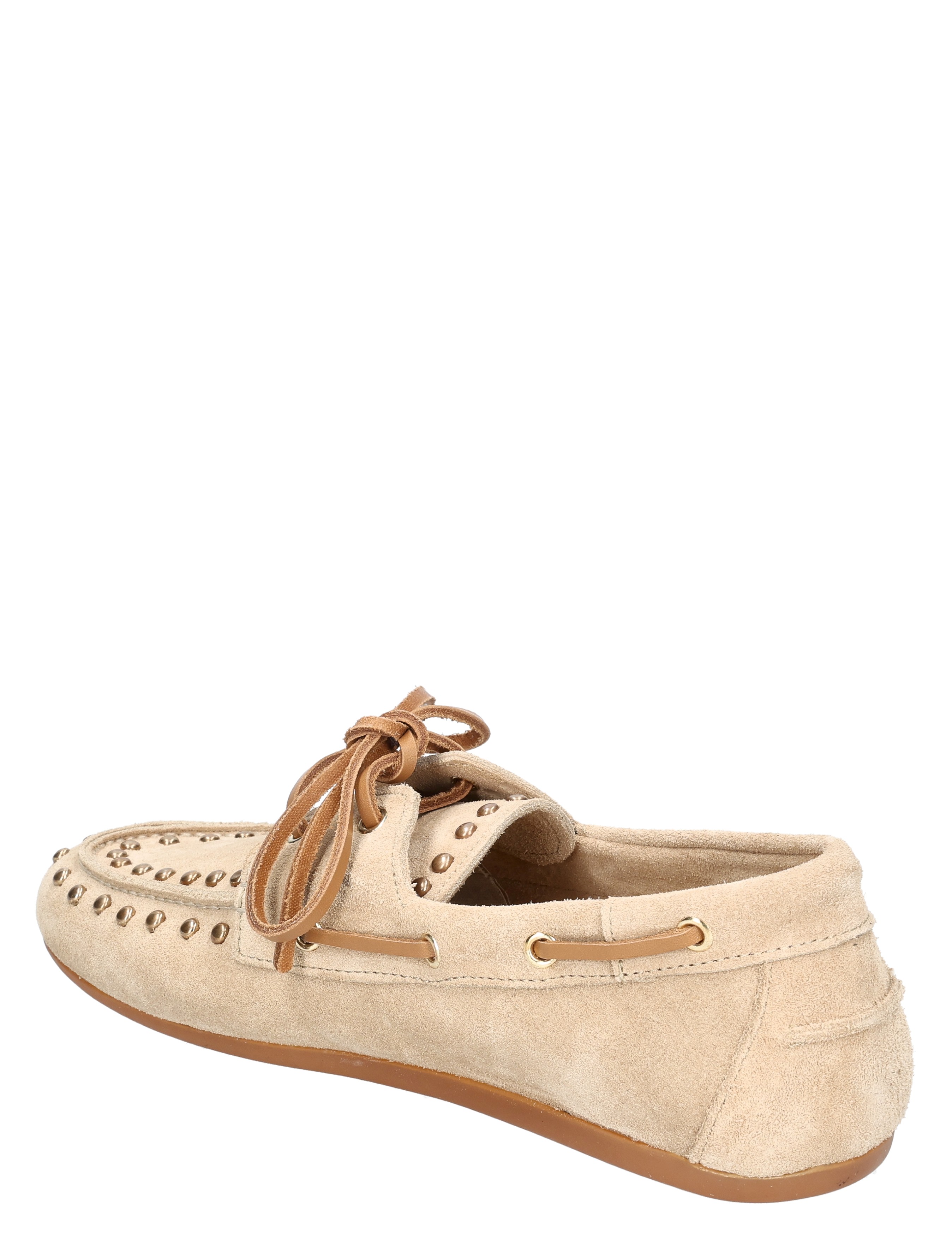 loafers, suede, studs, beige, lacing