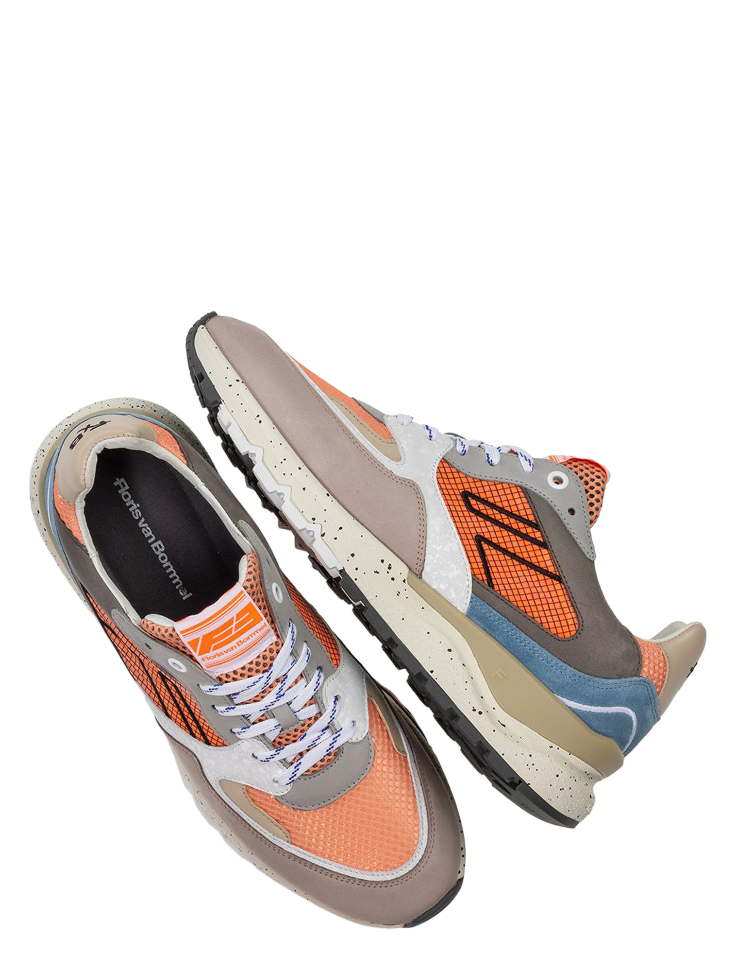 Floris van Bommel - De Treener 10243 06.02 Orange G+Wijdte - Heren - Lage Sneakers - Sneakers - 51439_45_3