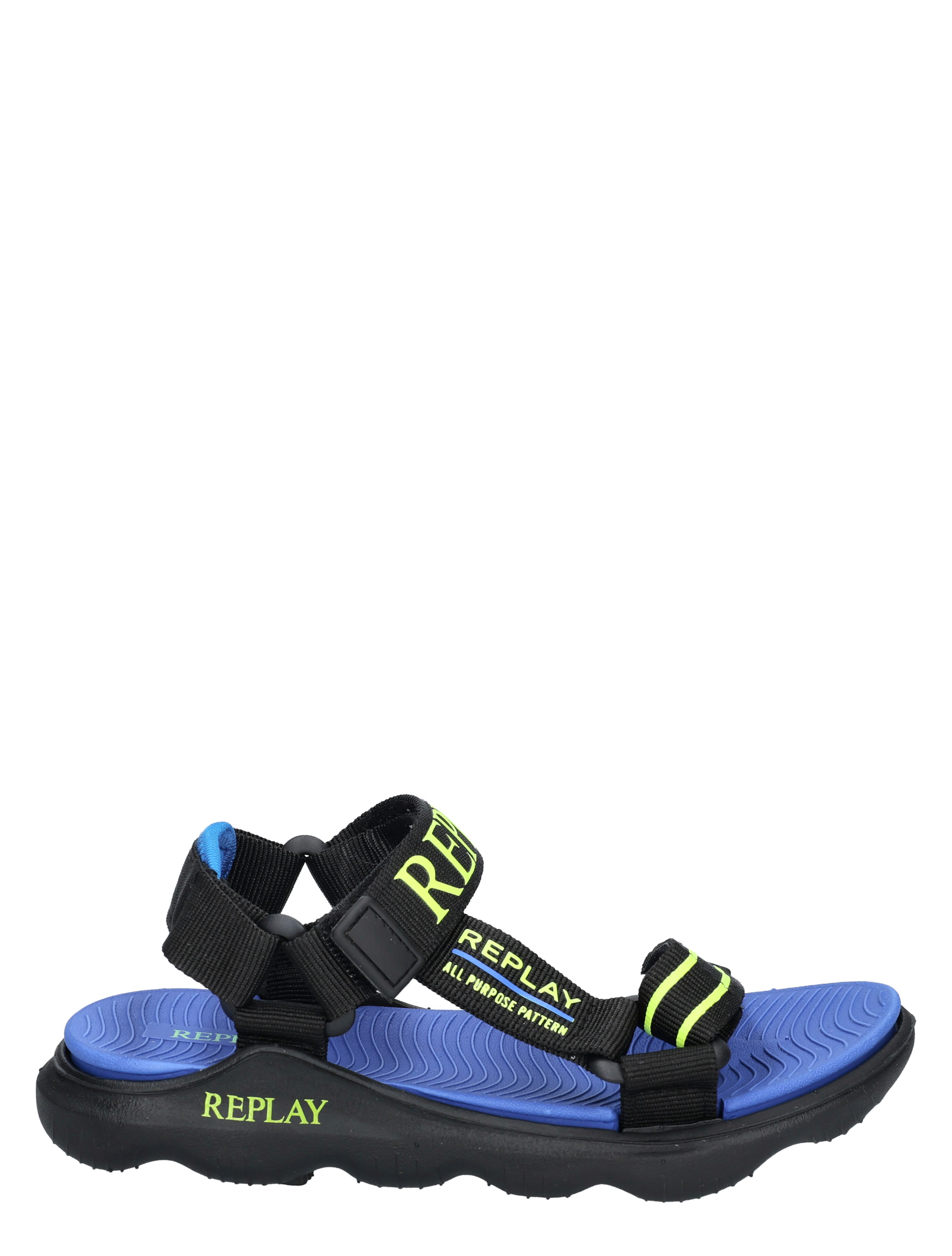Replay - JT540003T 3523 Black Acid Green Royal - Sandalen - Jongens - 49845_11_1