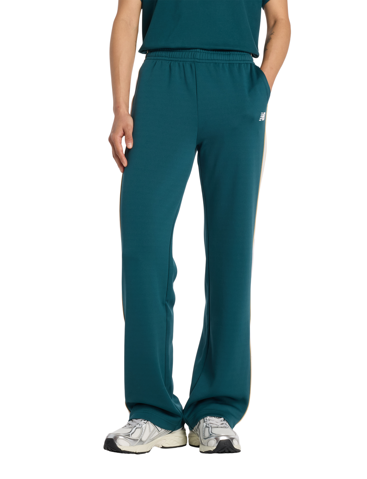 New Balance - Interlock Pant Women Medusa Green - Dames - Broeken en Shorts - 49631_66_1