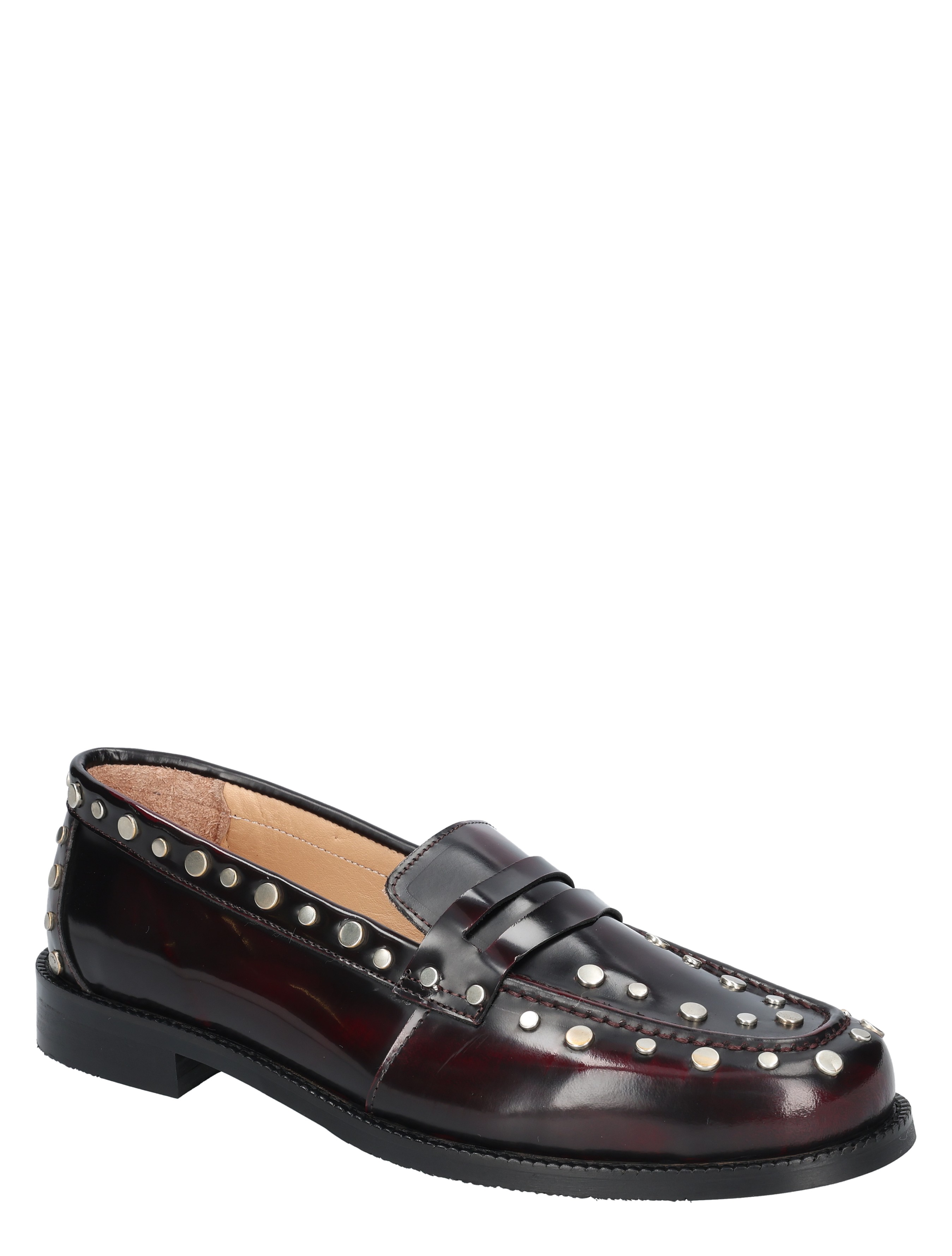 loafer,  studs, leder, burgundy, dapper
