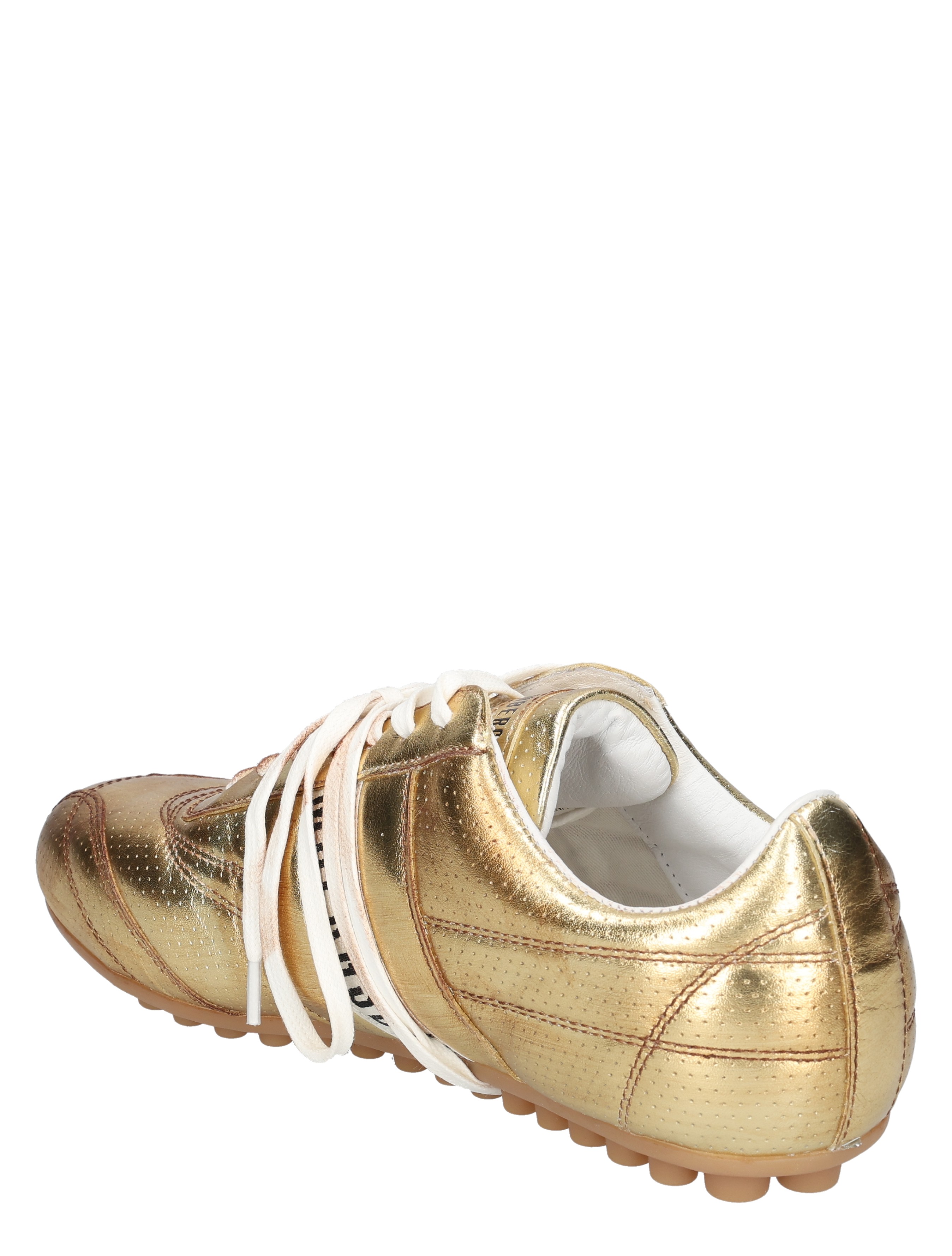 sneaker, goud, glossy, gummigevoerd, veterschoenen