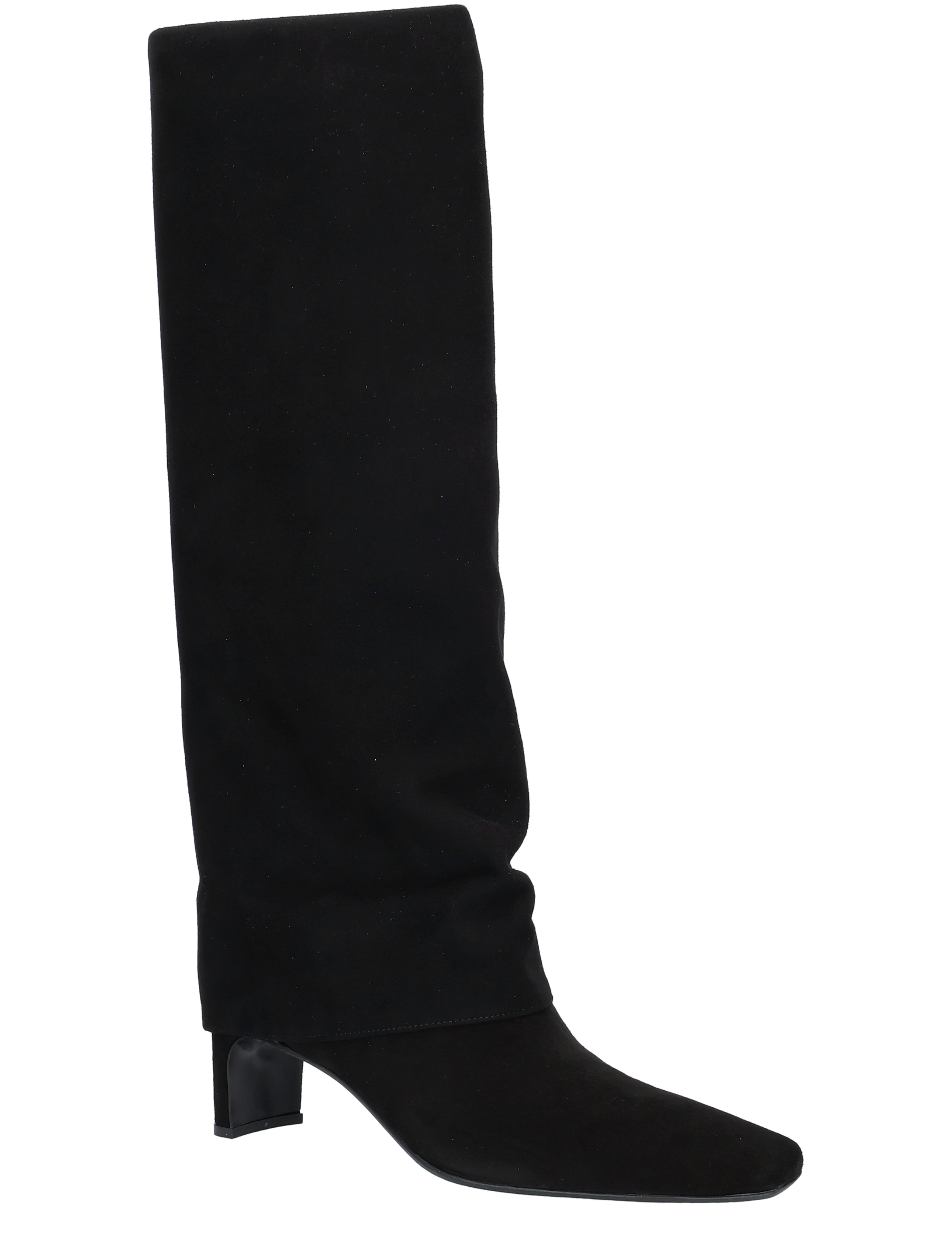 laars, knielaar, zwarte laars, blokhak, suede