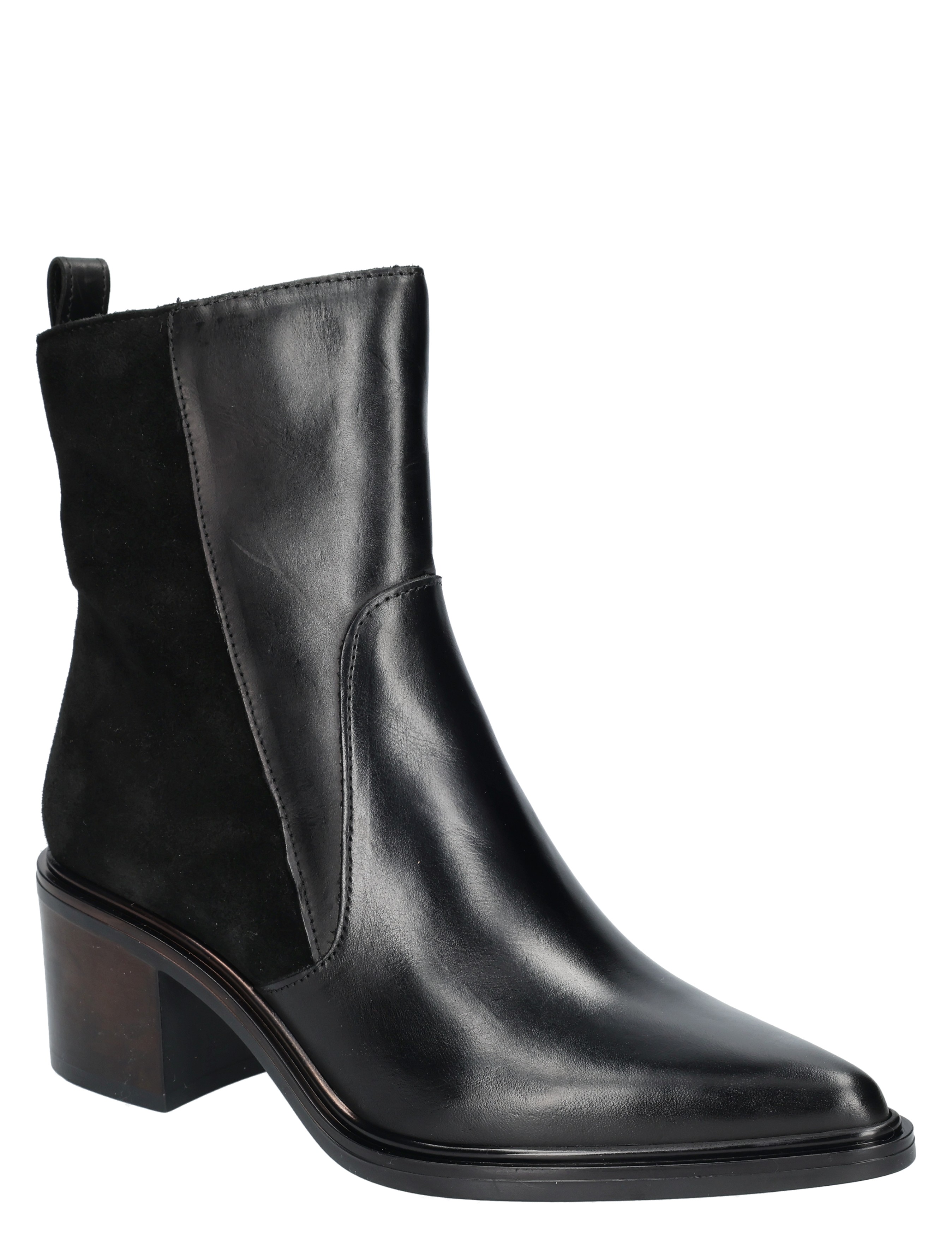 laars, boot, hiel, leder, zwarte boot