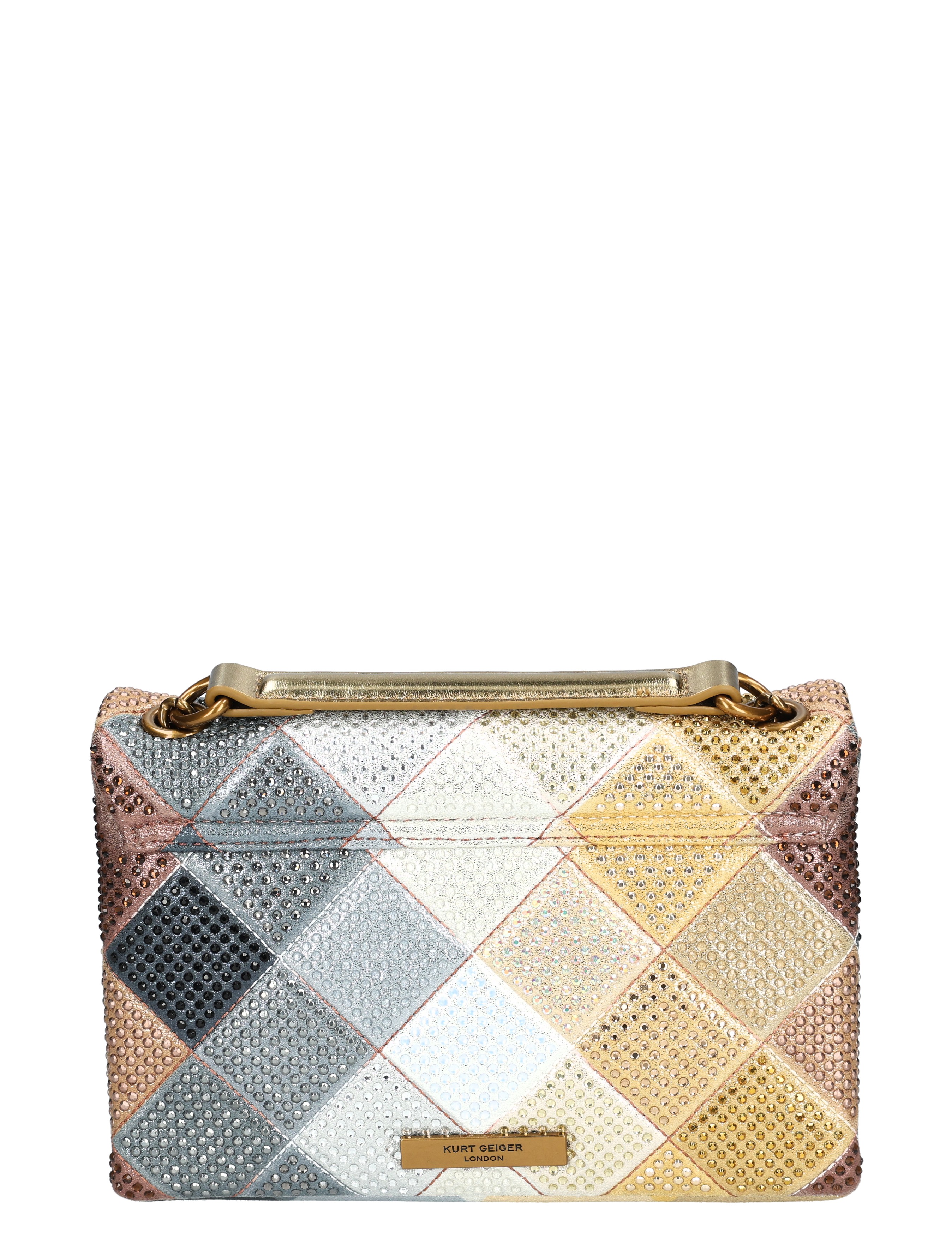 Kurt Geiger - Fabric Medium Kensington Bag 65 Metal Combi - Dames - Schoudertassen - 49589_95_2