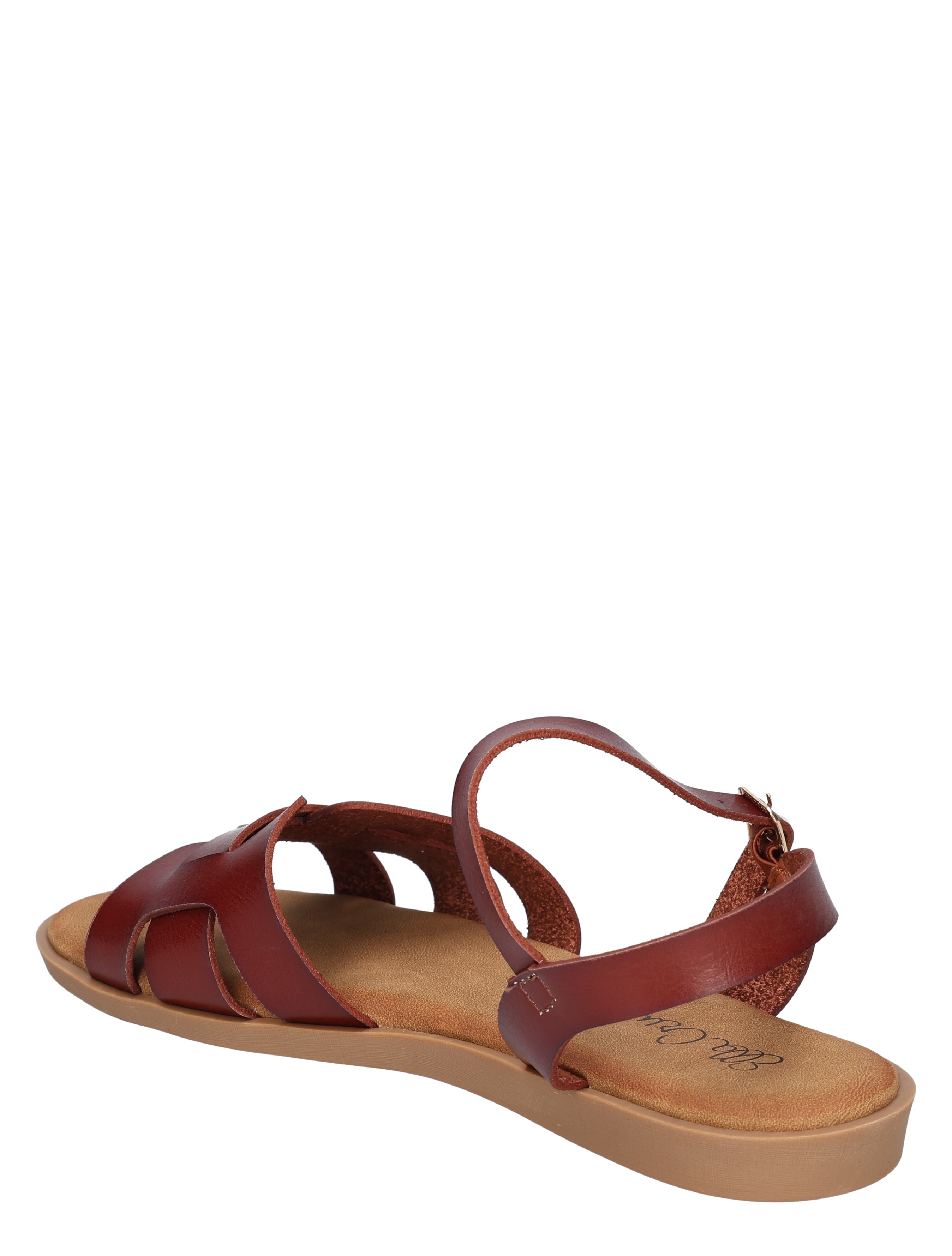 sandalen, wedge, rood, leder, sleehak