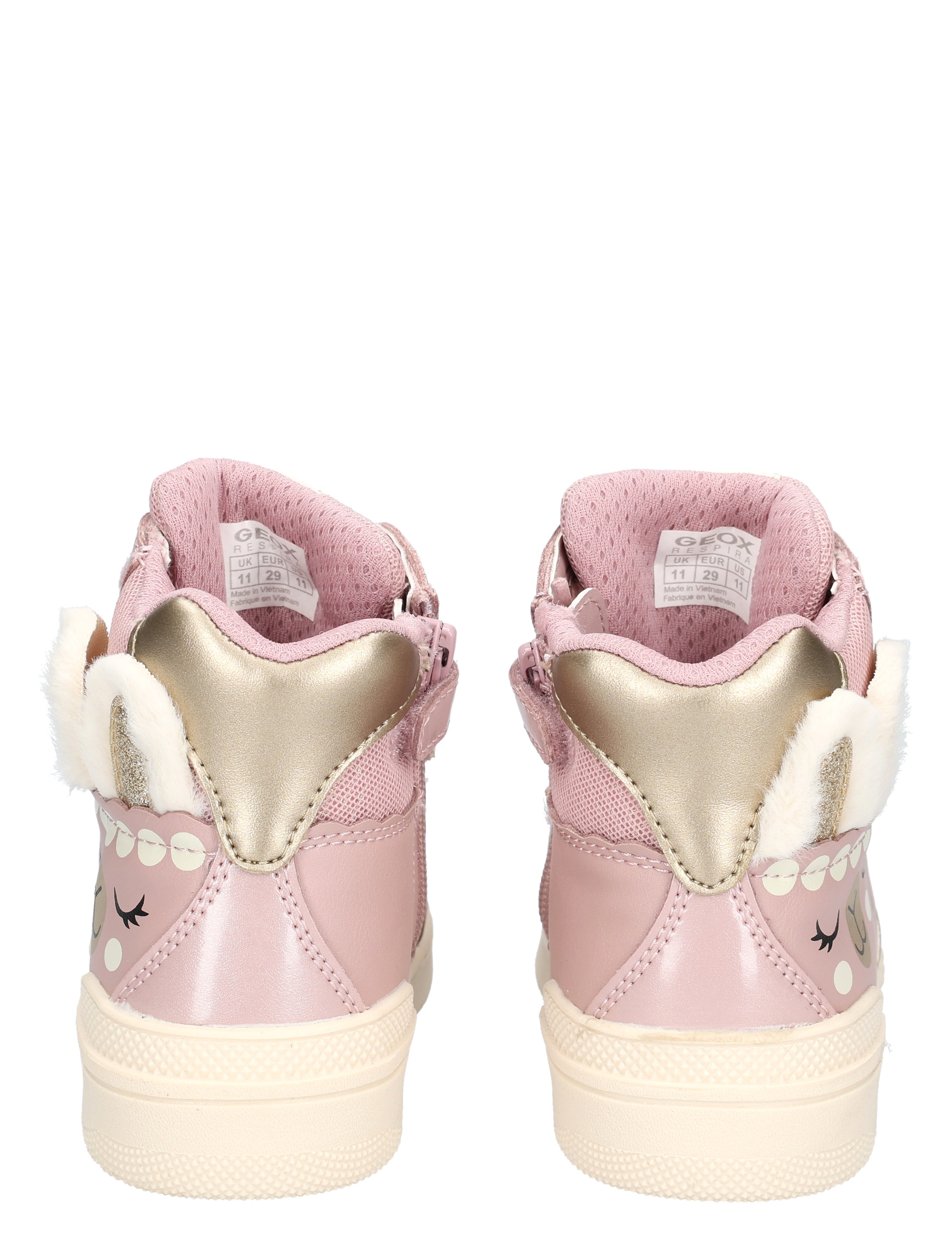 Geox - Washiba Old Rose Platinum - Meisjes - Sneakers - Hoge Sneakers - 48254_48_6