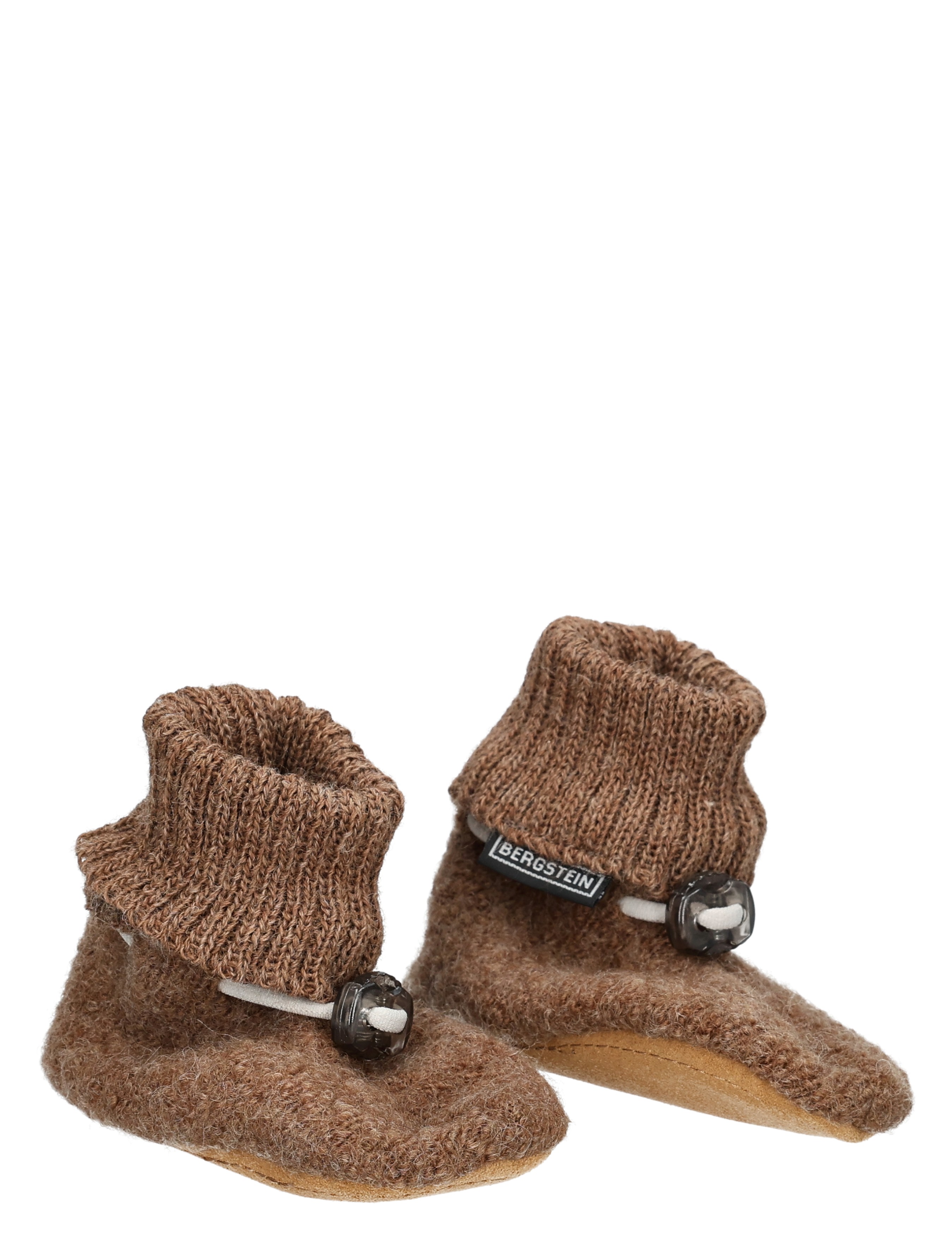 sloffen, baby, kinder, bruine, wollen