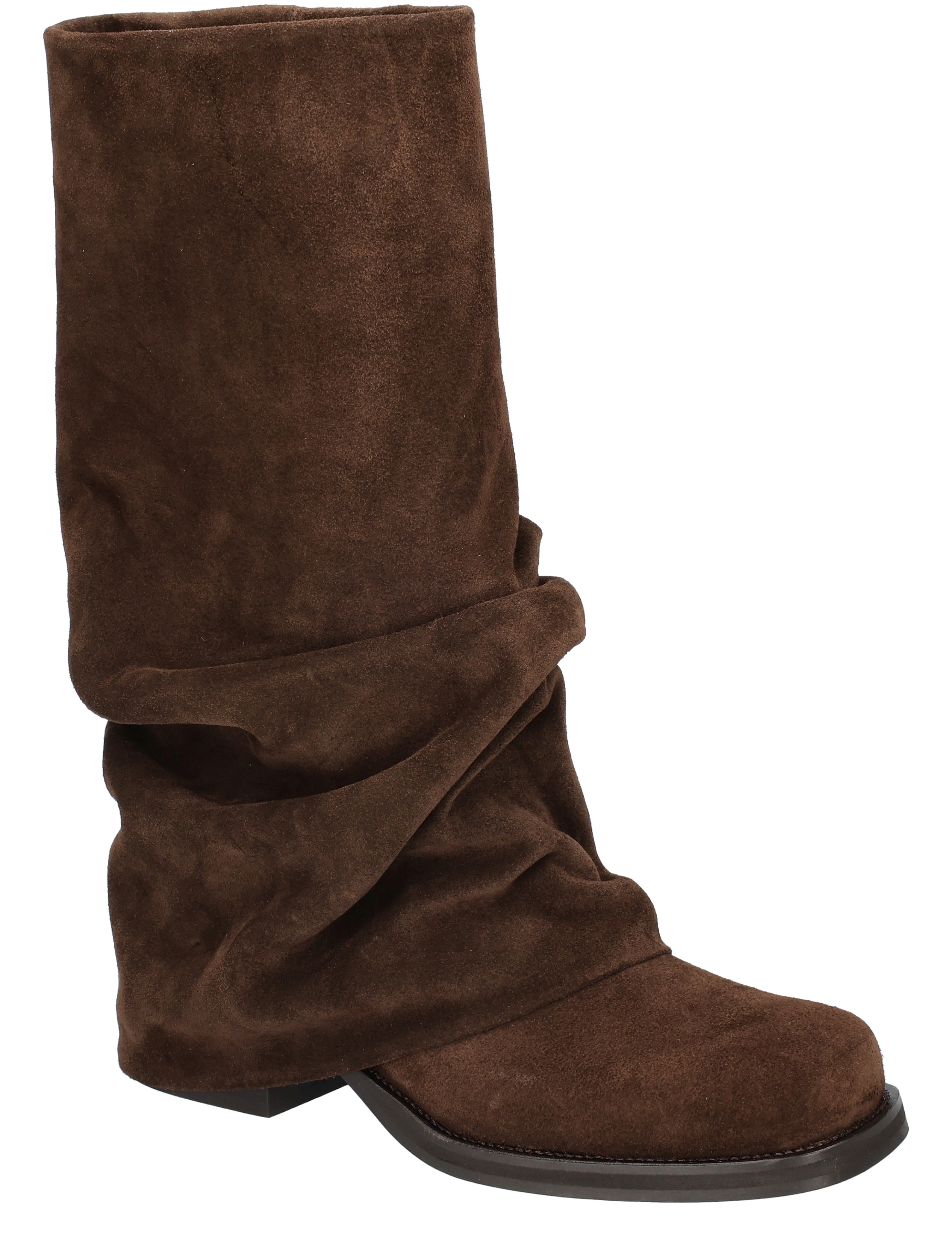 laars, bruine bot, suede, kneesiol, boot