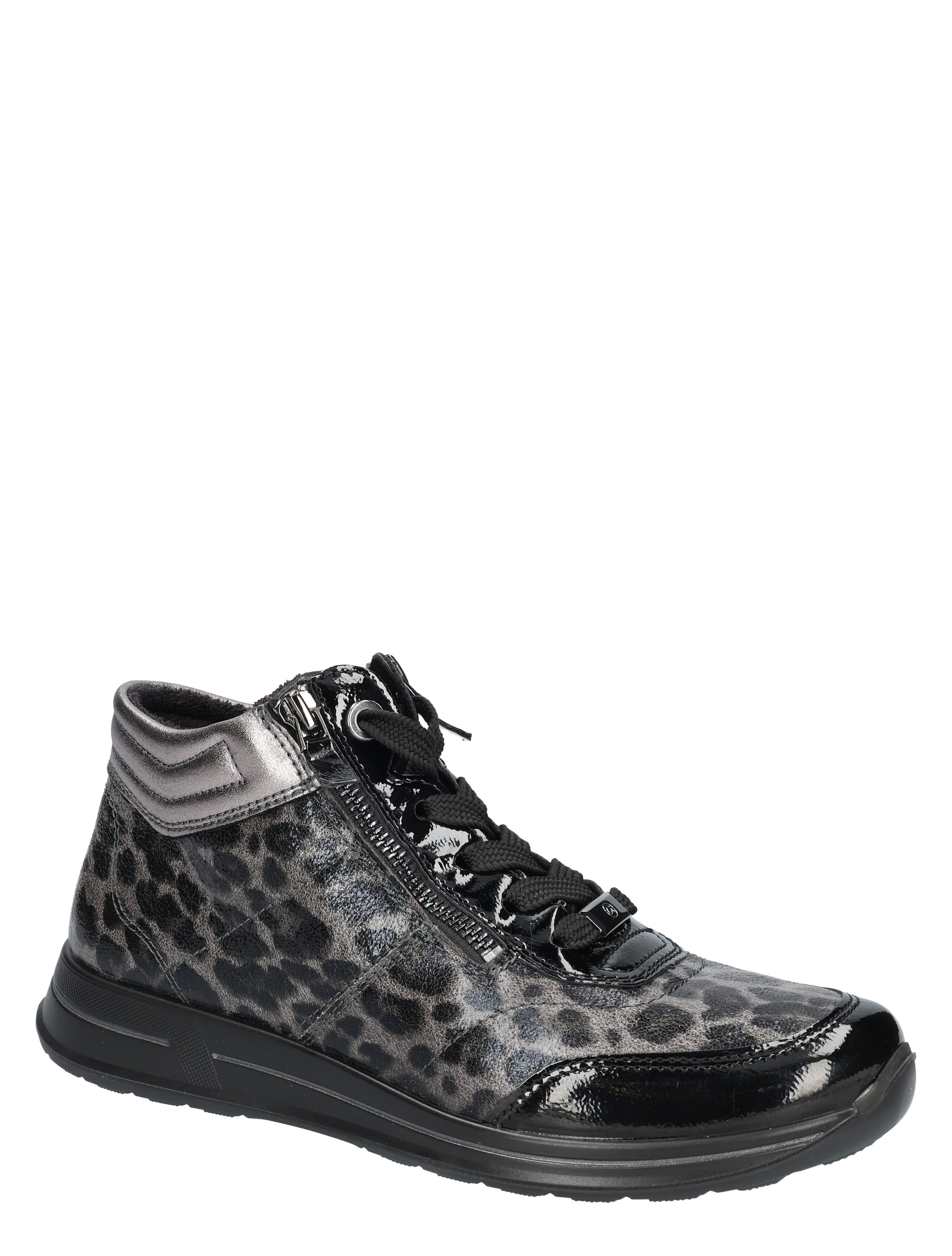 Ara - 12-24808-86 Black Steel Graphite H-Wijdte - Dames - Veterschoenen - Casual Veterschoenen - 48830_99_3