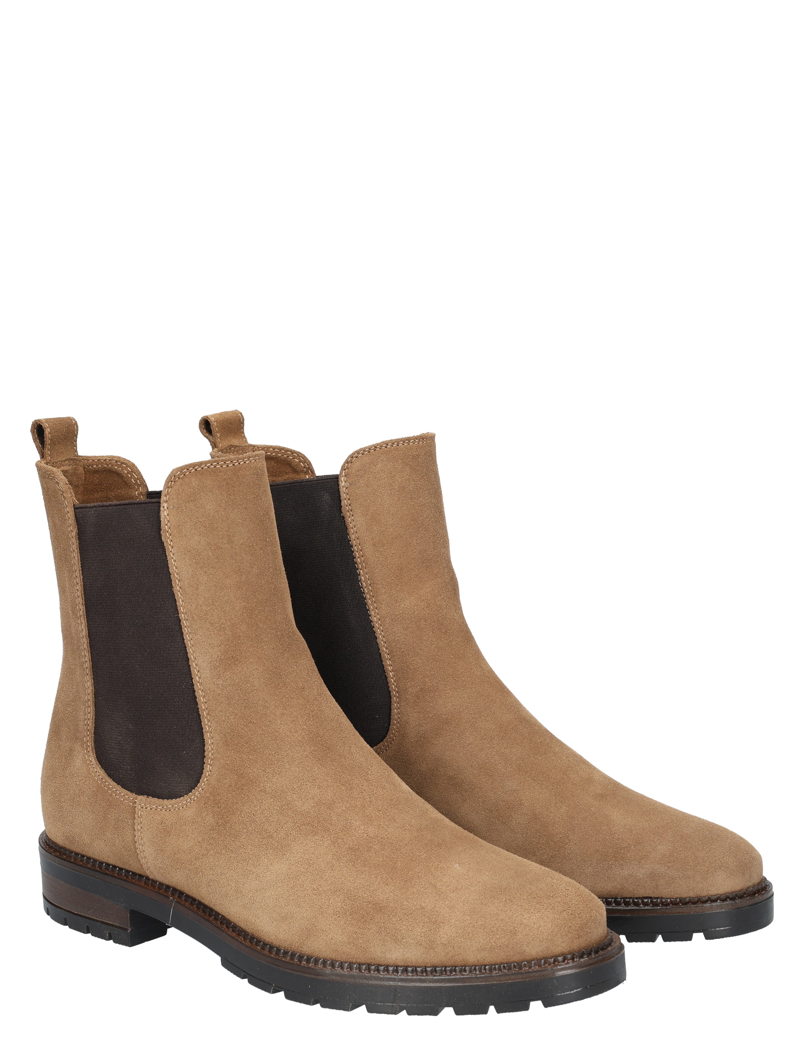 laaghakken, boots, chelsea-boots, suede, camel