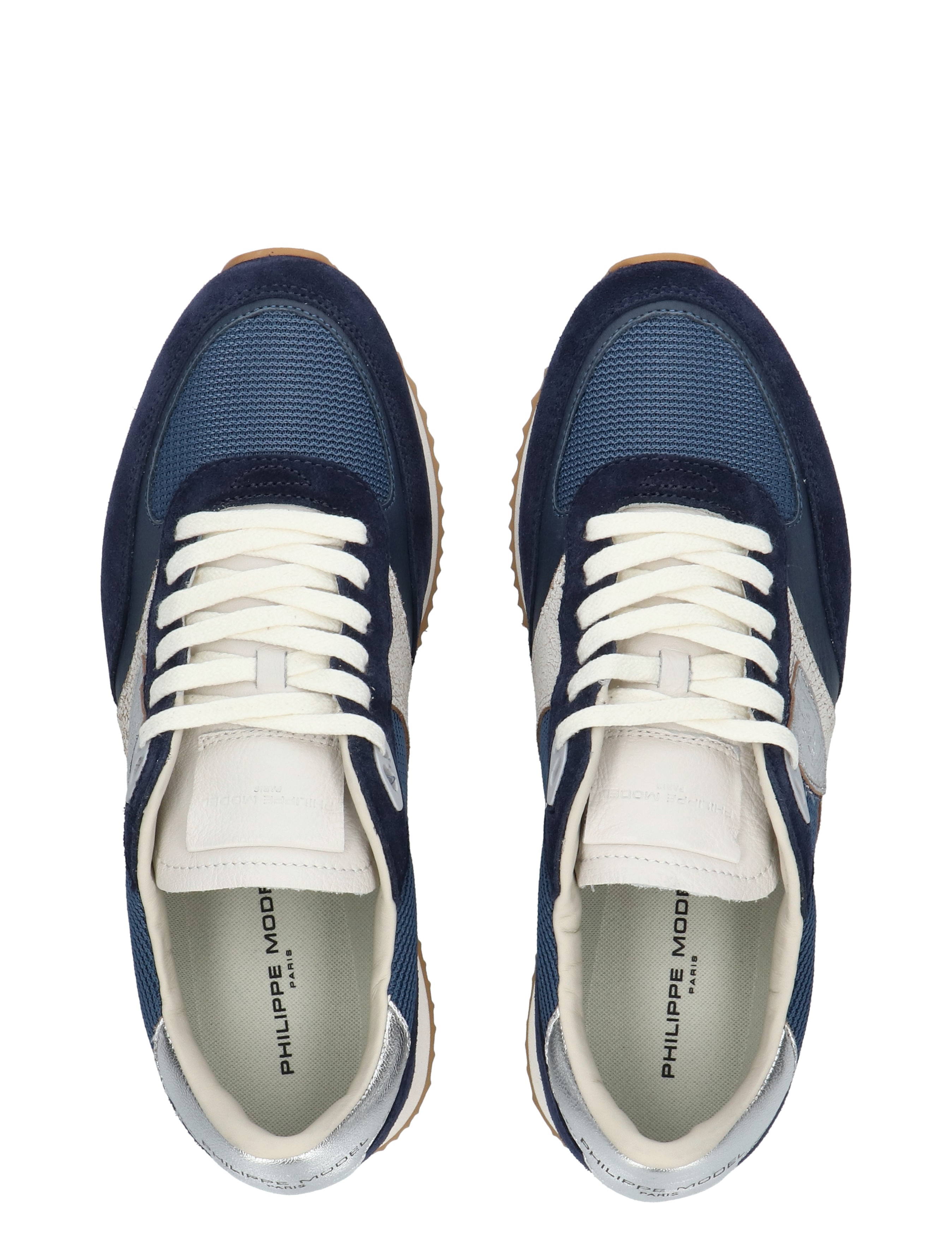 Philippe Model - BVLD Blville Low Woman W009 Mondial Blue Argent - Dames - Sneakers - Lage Sneakers - 49965_33_8
