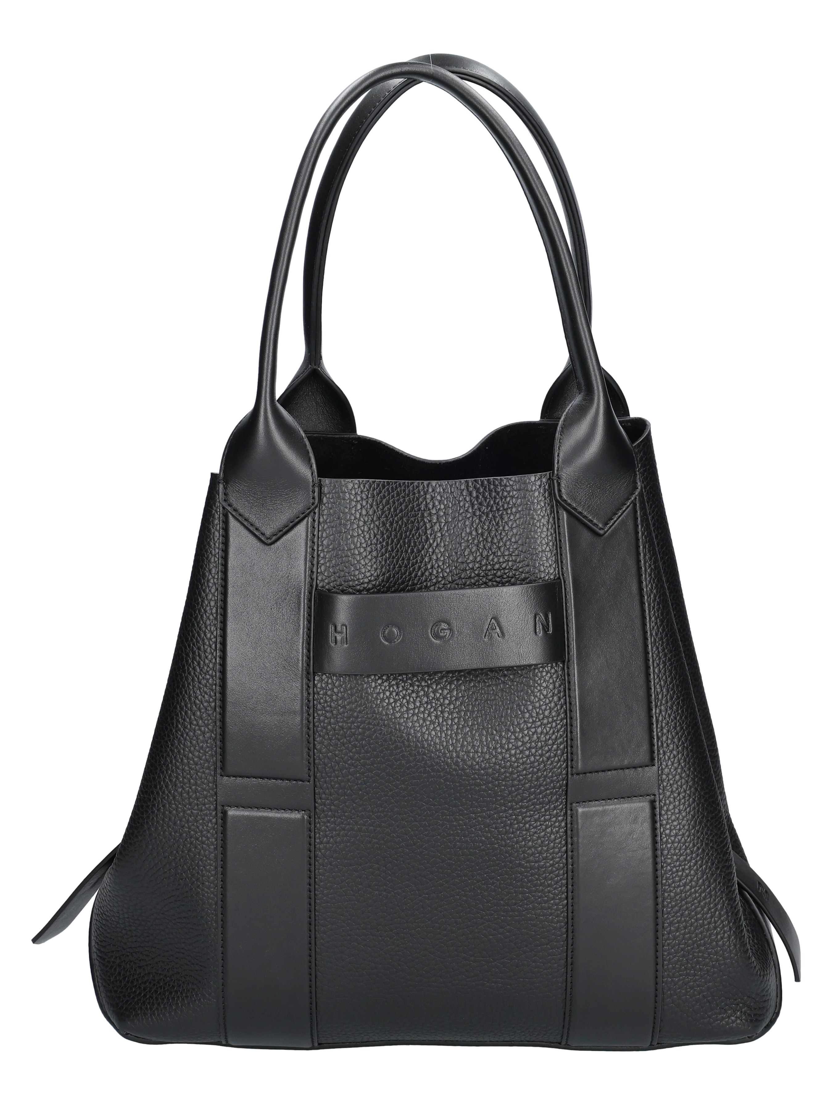 Hogan - Script Shopping Bag Media Black - Dames - Schoudertassen - 48116_11_2