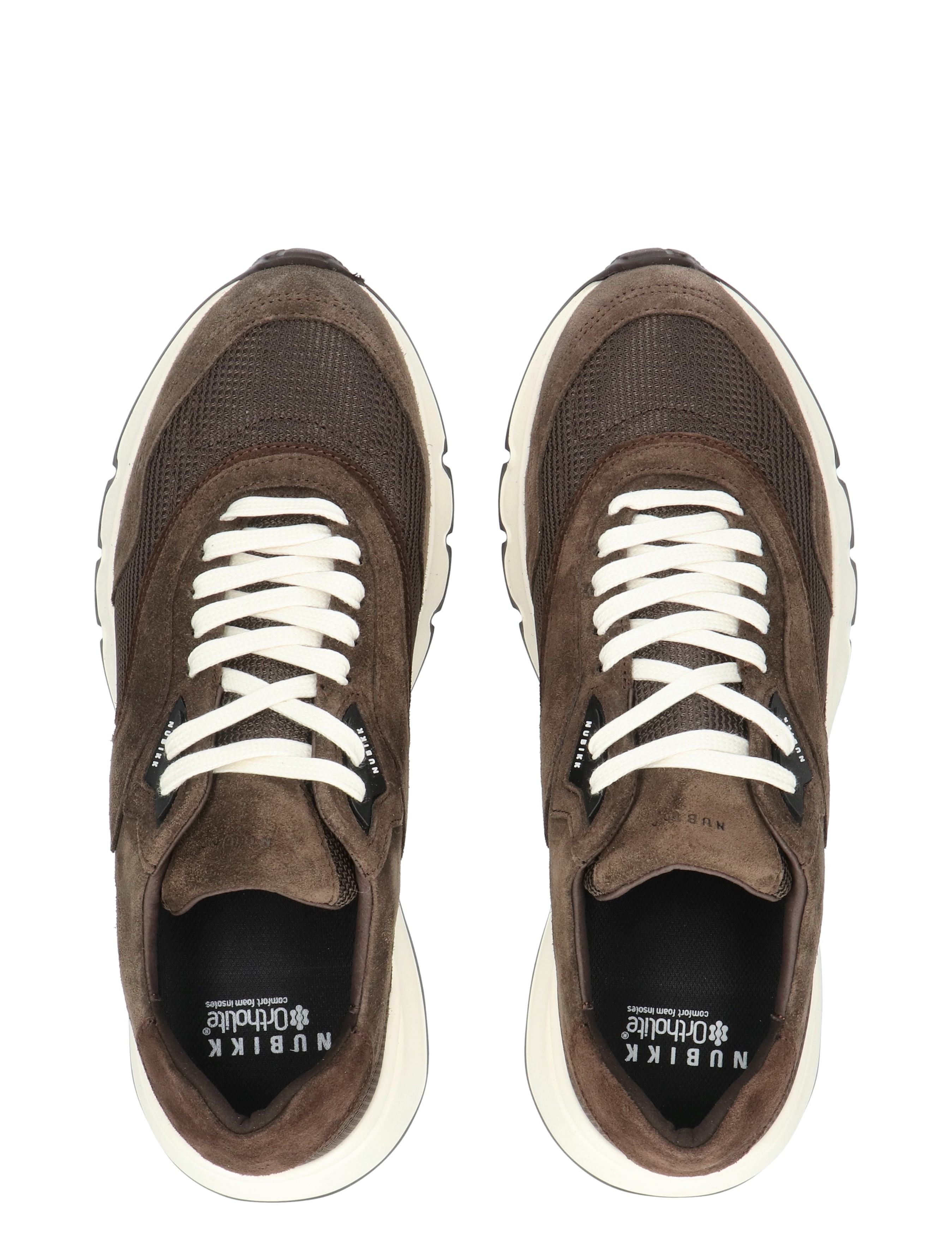 sneakers, brown, lace-up, suede, mesh