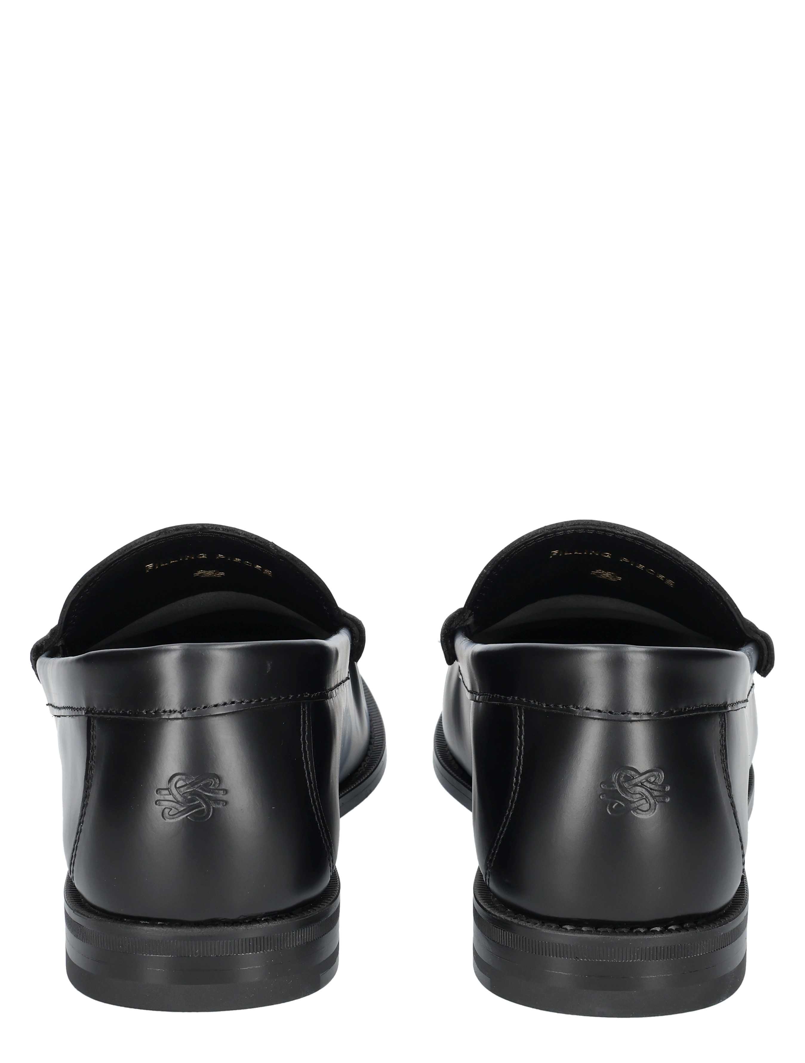slip-ons, zwart, leer, loafers, achterkant