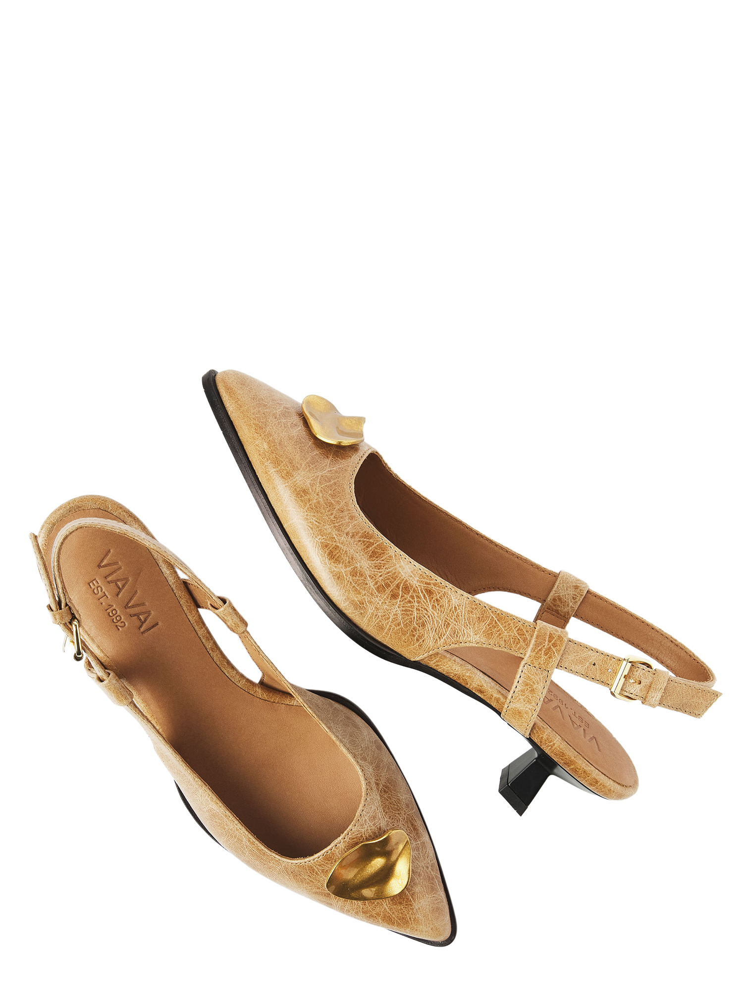 VIA VAI - 62397 Lea Imani 02-308 Seattle Cognac - Dames - Slingbacks - 51365_02_4