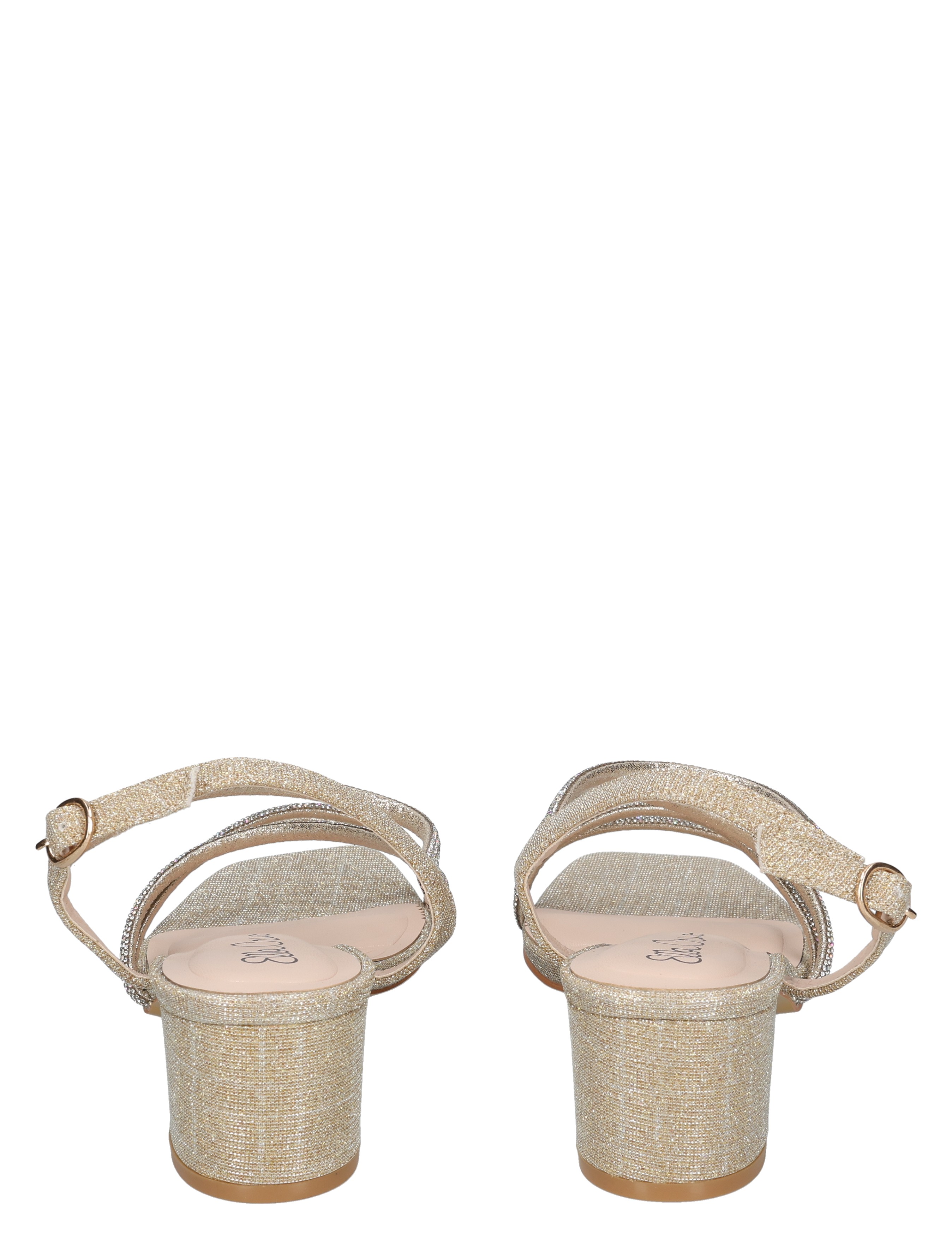 sandalen, glitter, hiel, korte-strap, damessandalen