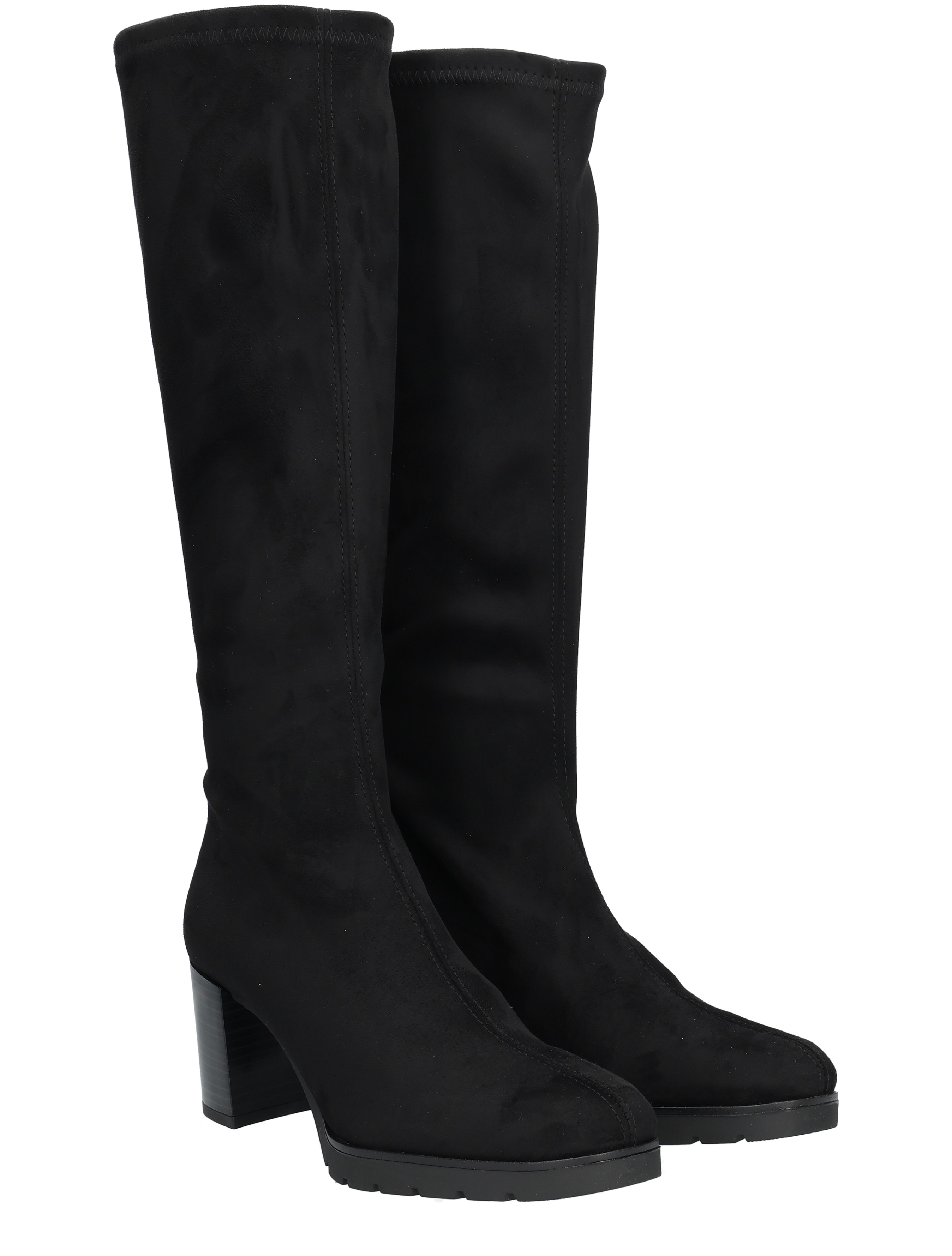 Miss Elastic - Bota Menphis 78173 Ante Stretch 05 Black - Dames - Boots - Lange Laarzen - 49450_11_5