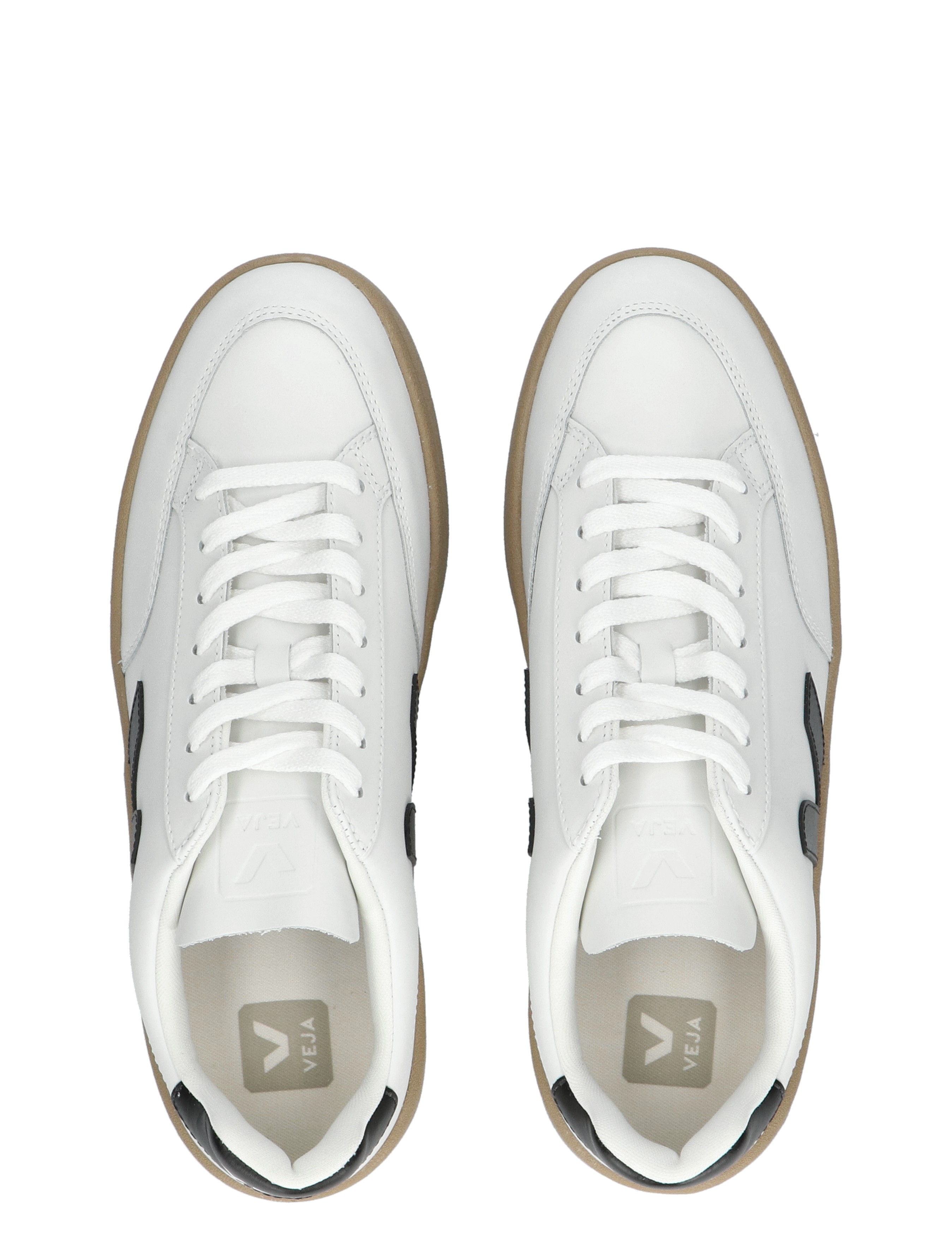 V-12 Men Leather White Black