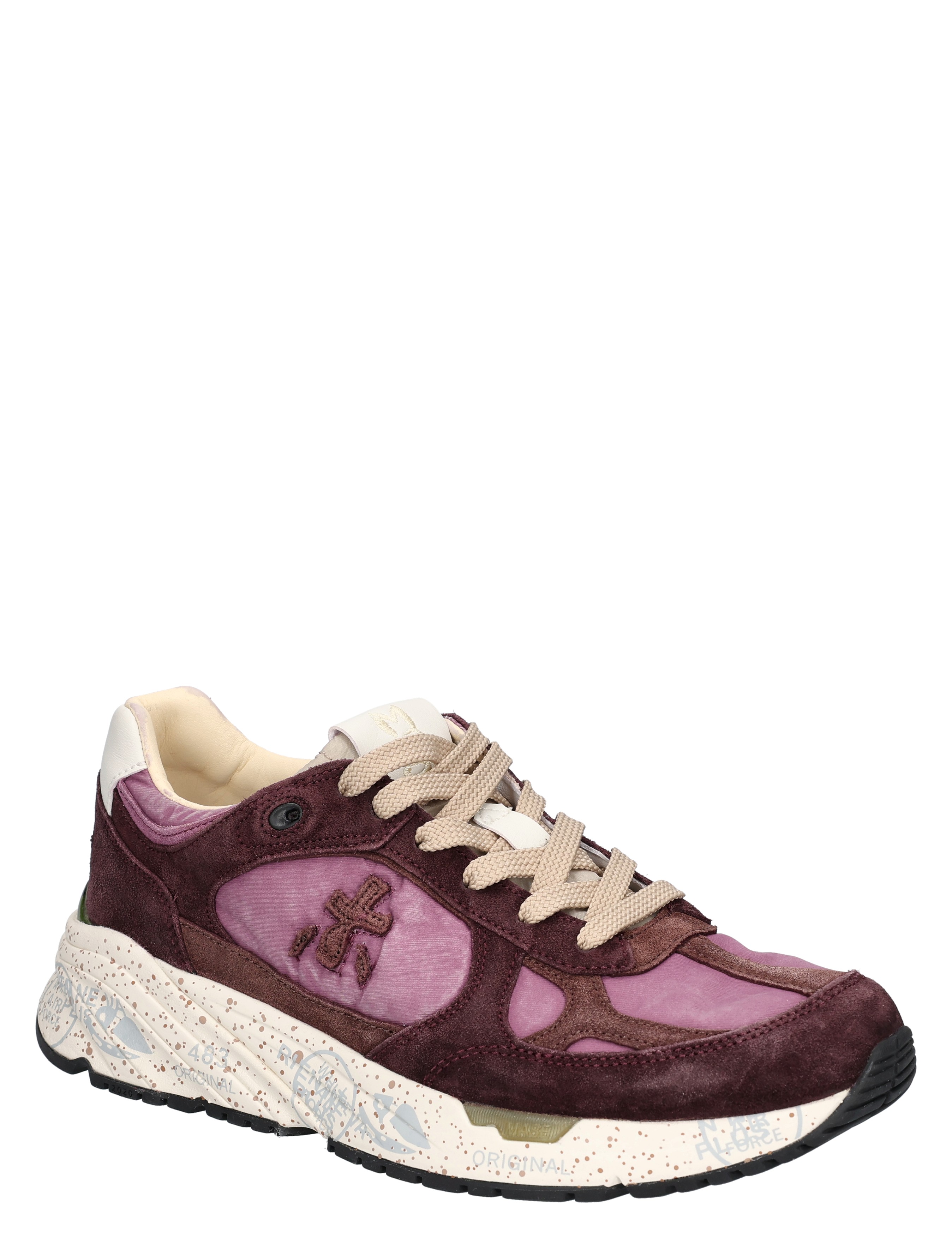 sneaker, sportschoen, lila, suede, varelementen