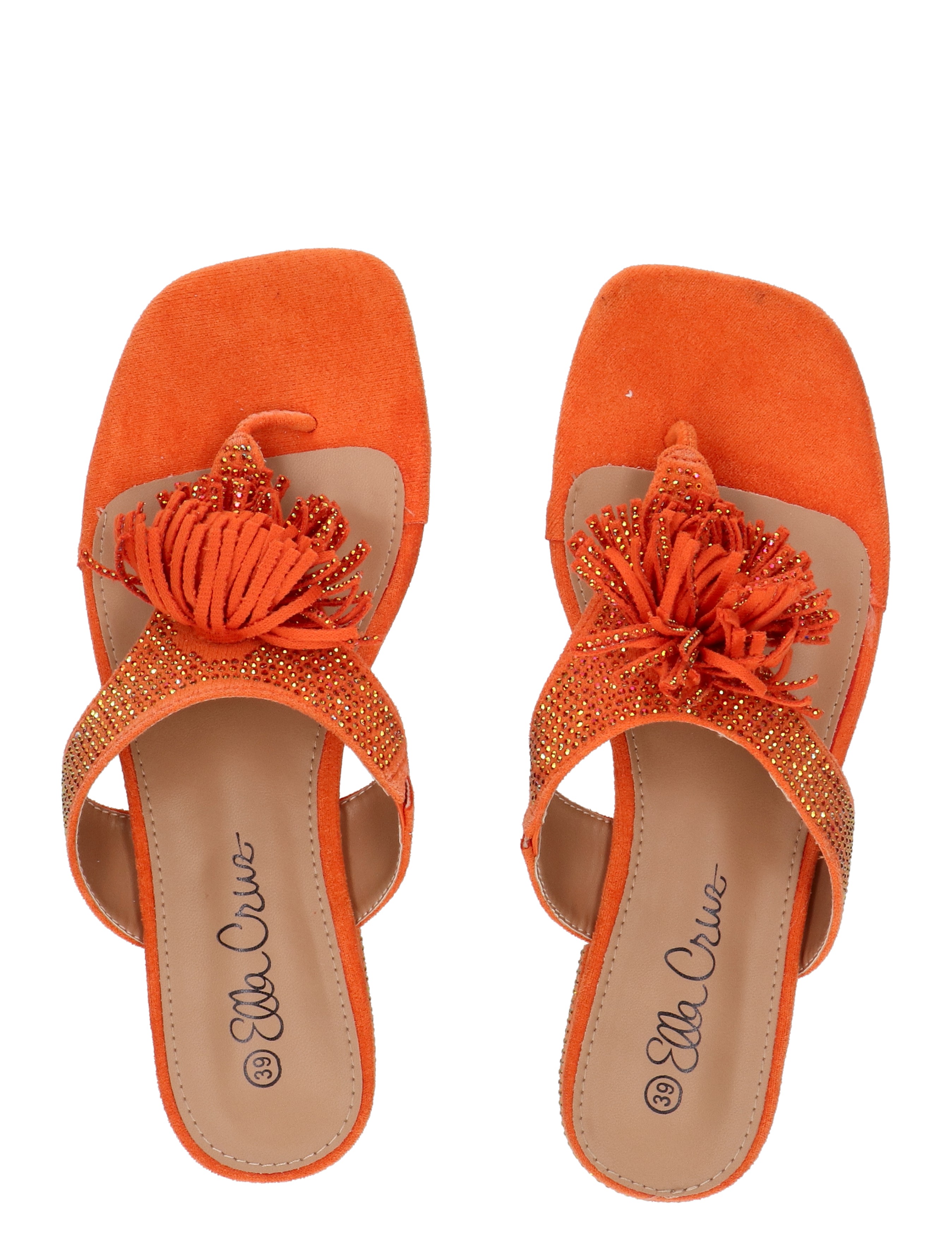 slippers, orange, moccasin, fringe, pom-pom