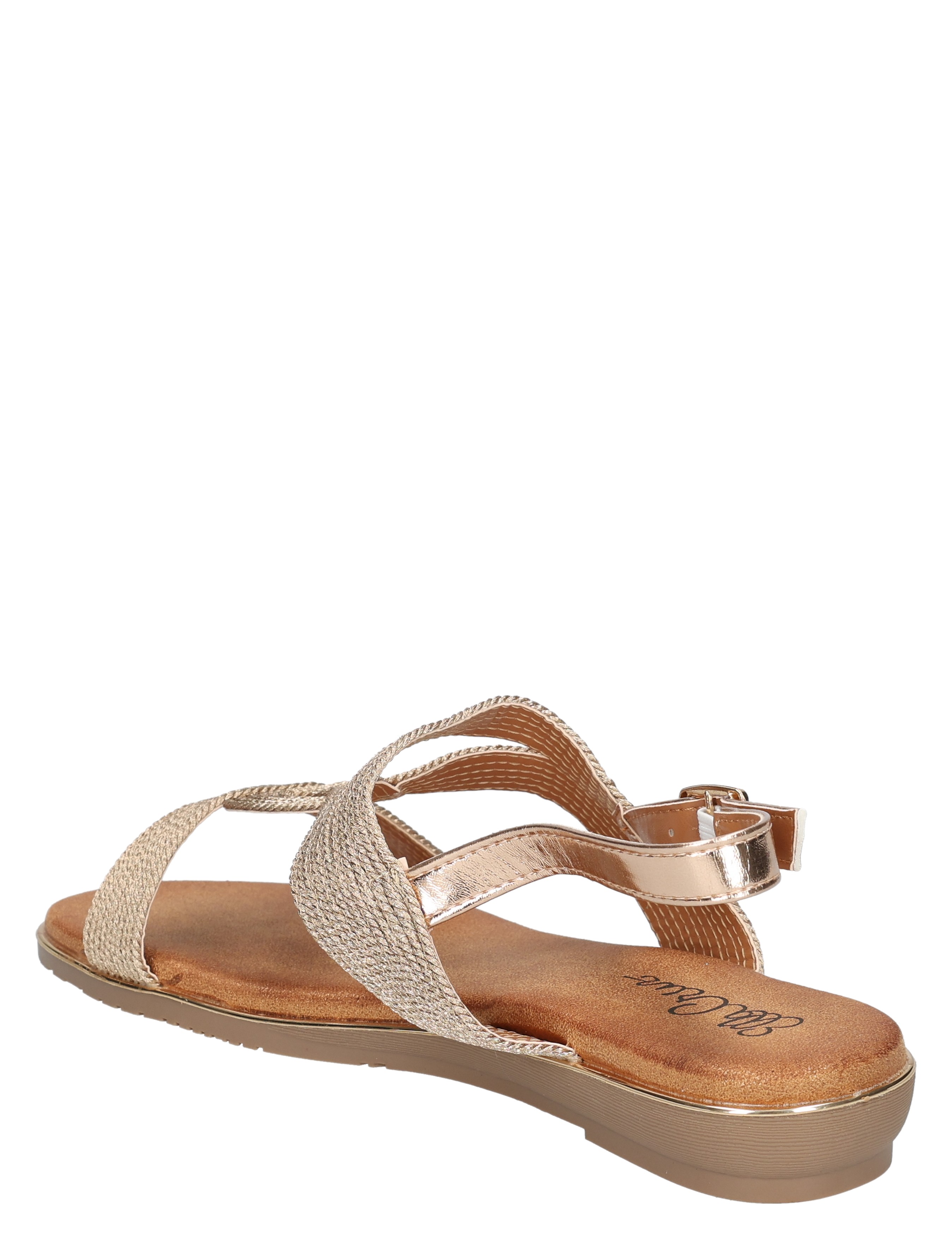 sandalen, sandalen met band, houten zool, glanzend metallic, strikband