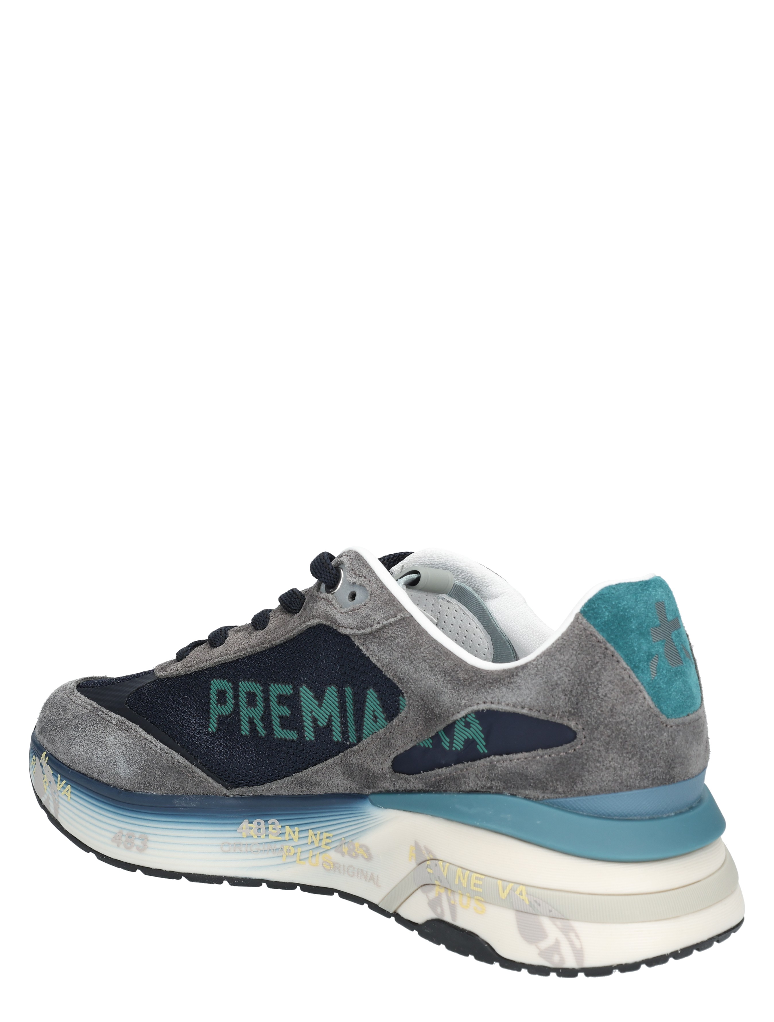 Premiata - Moerun Men 7772 Blue Grey - Heren - Lage Sneakers - Sneakers - 48846_39_4