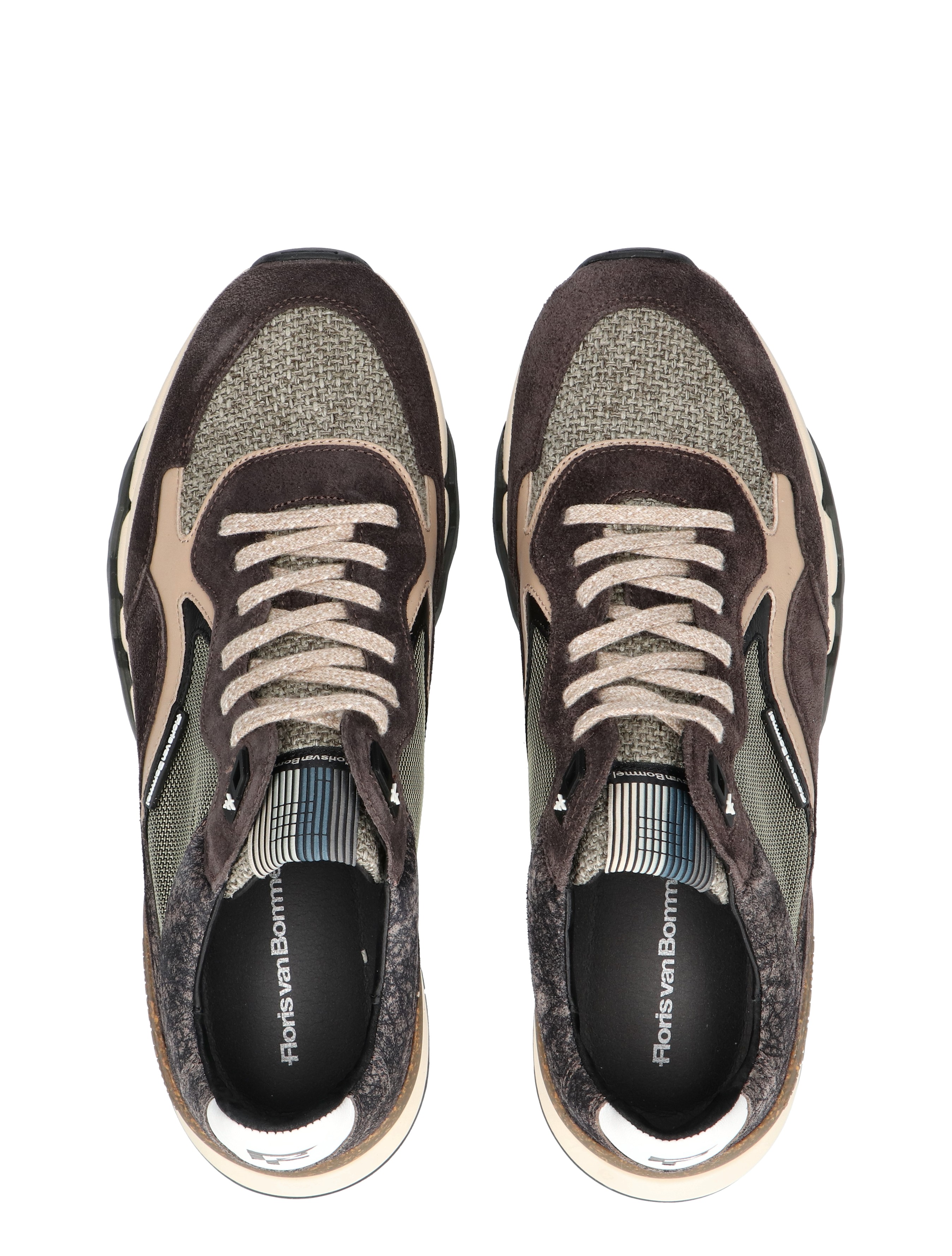 Floris van Bommel - De Zager SFM-10178 31-01 Dark Grey G+ Wijdte - Heren - Lage Sneakers - Sneakers - 49303_29_7