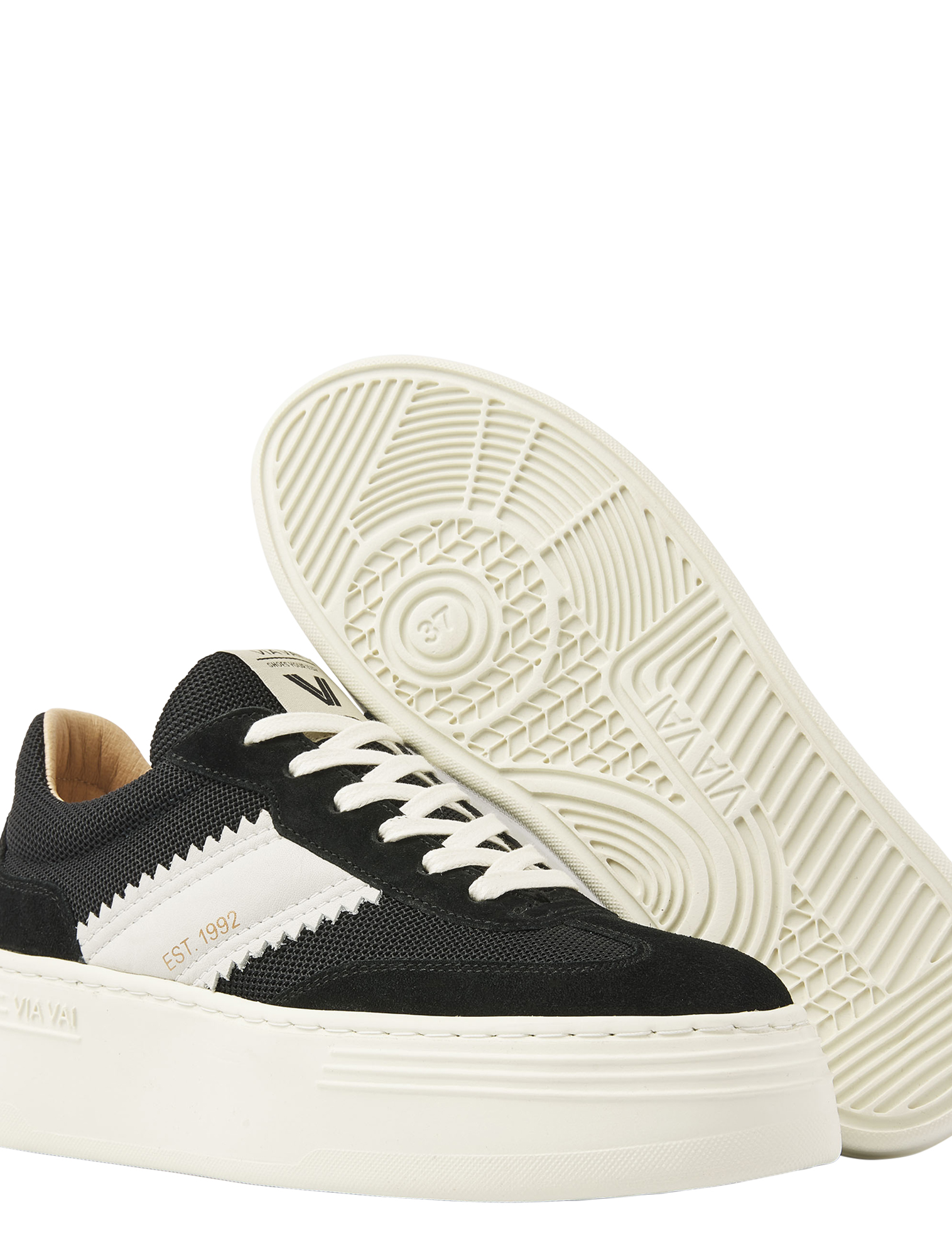 VIA VAI - Isa Lou 62342 01-900 Black - Sneakers - Dames - Lage Sneakers - 50078_11_5