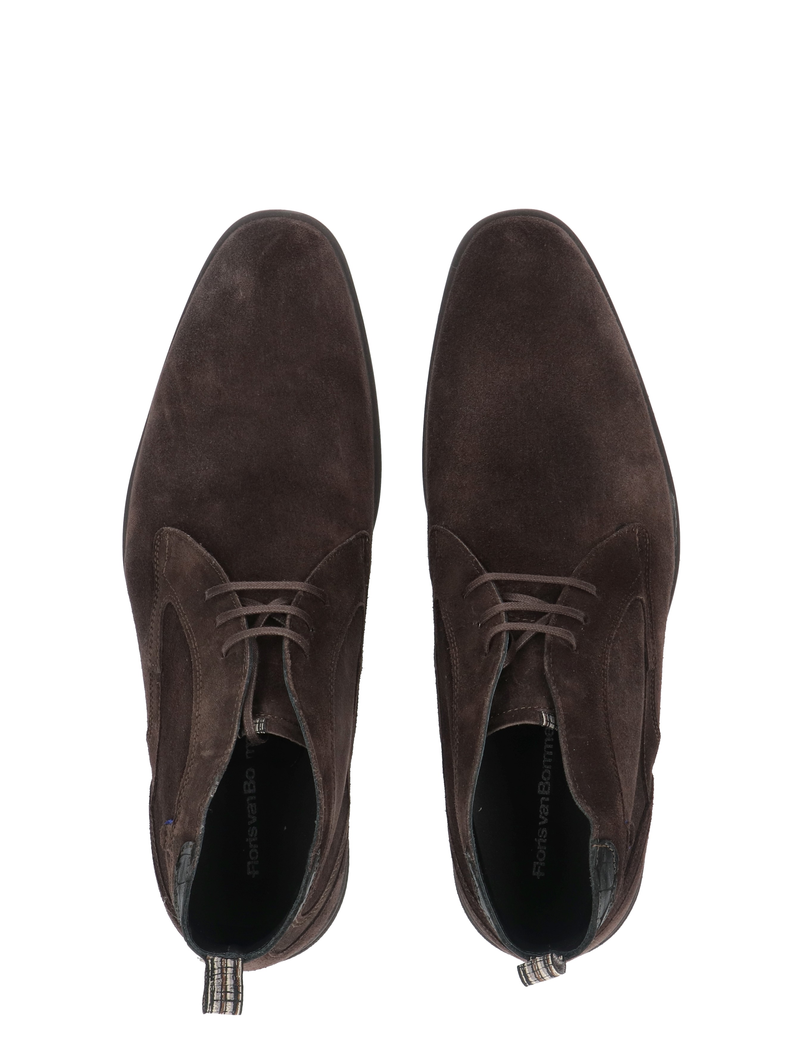 broekpunt, donkerbruin, suede, laced shoes, non-brand