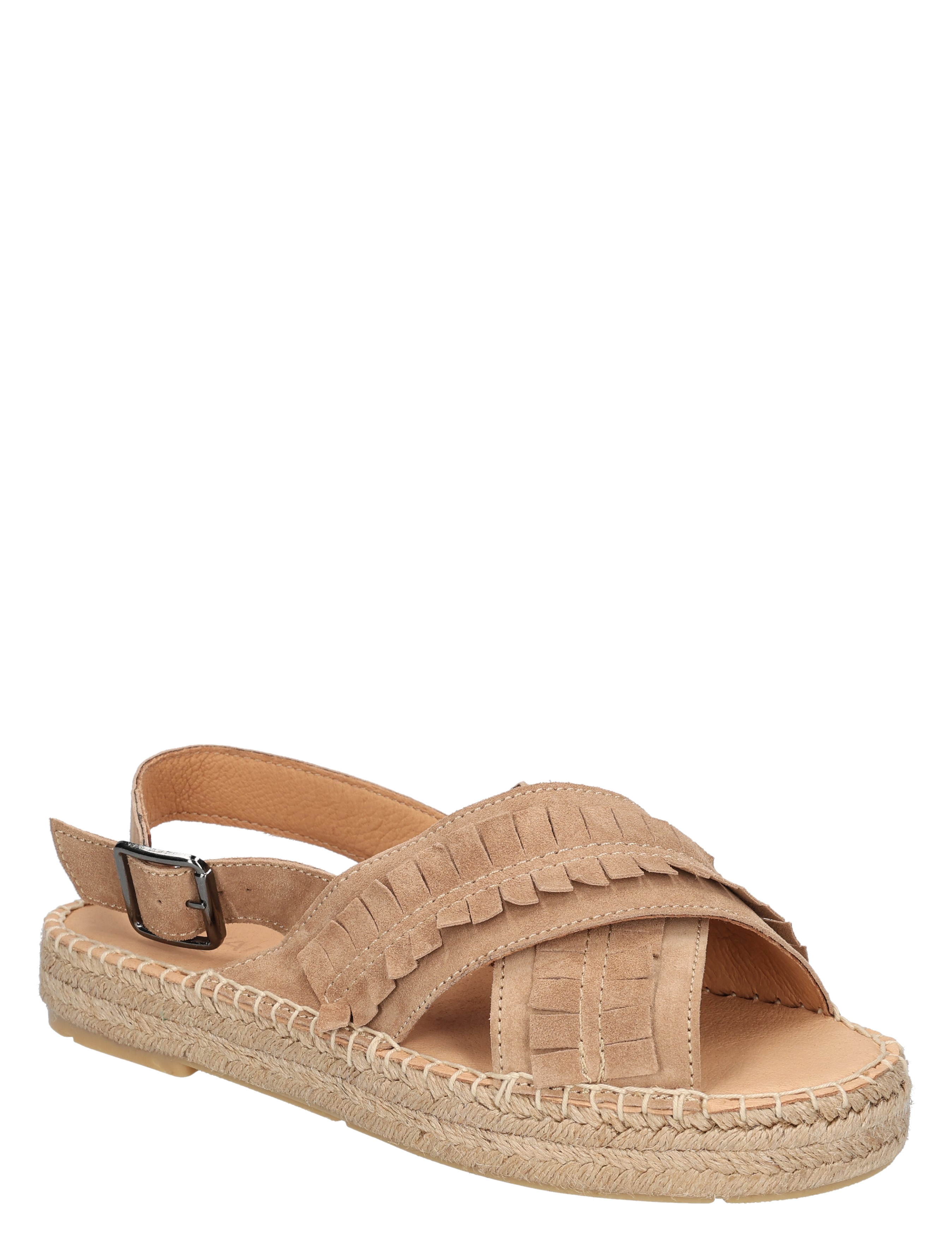 sandaal, cuir, zachte zool, crêpe, ruime band