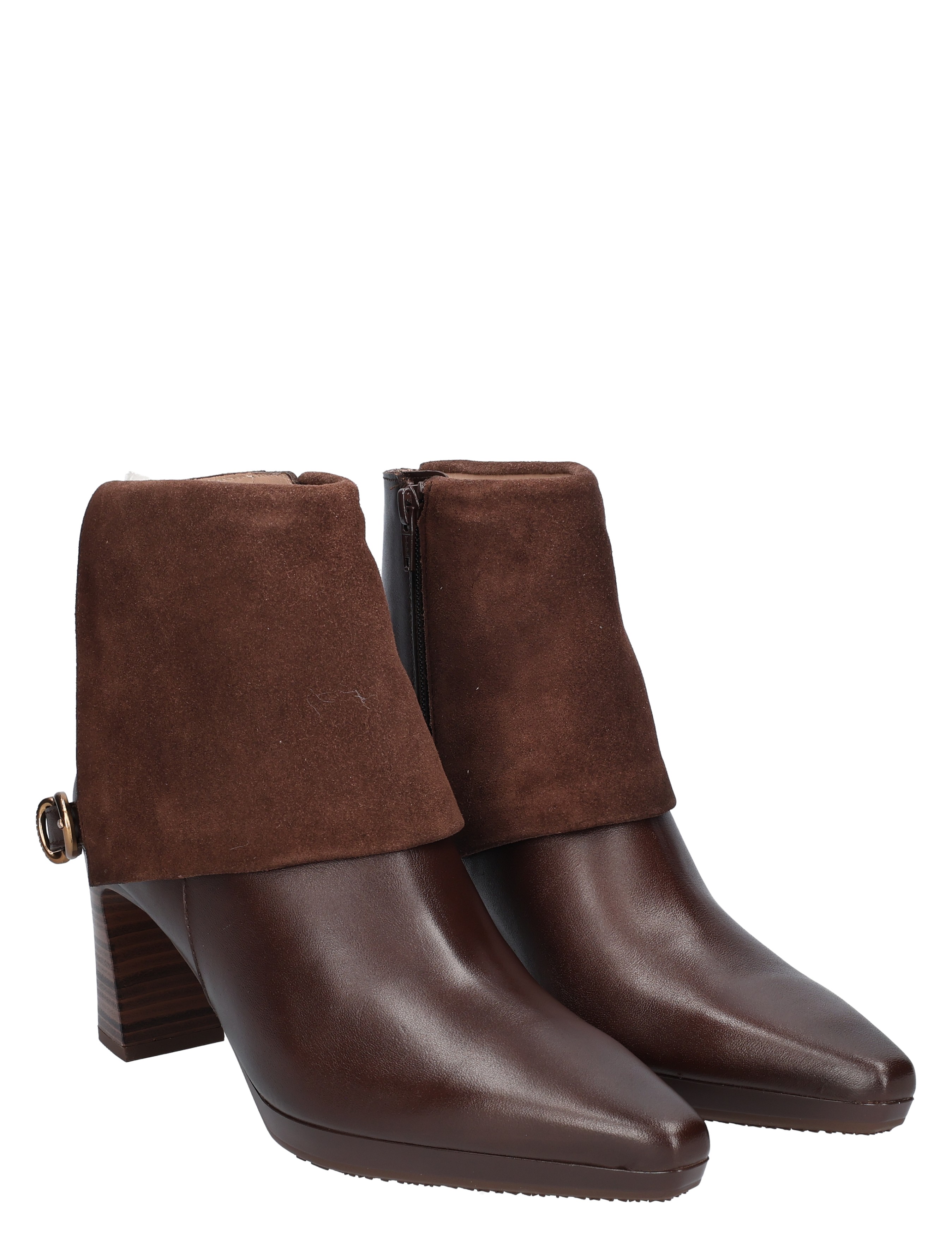 hoge hak, suède, bruine booties, uiden hak, kniehoog