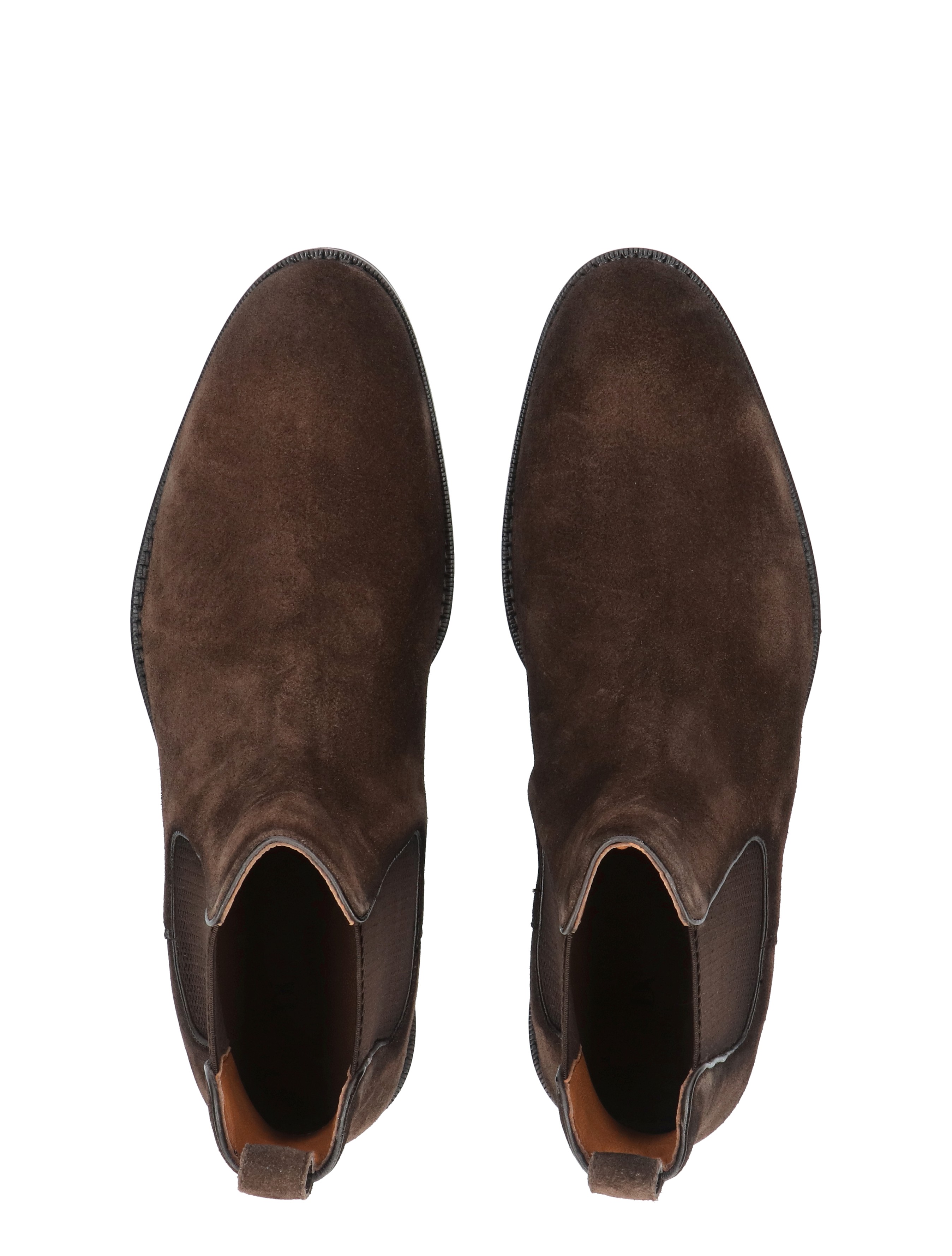 boots, ankle boots, brown suede, slip-on, sturdy sole
