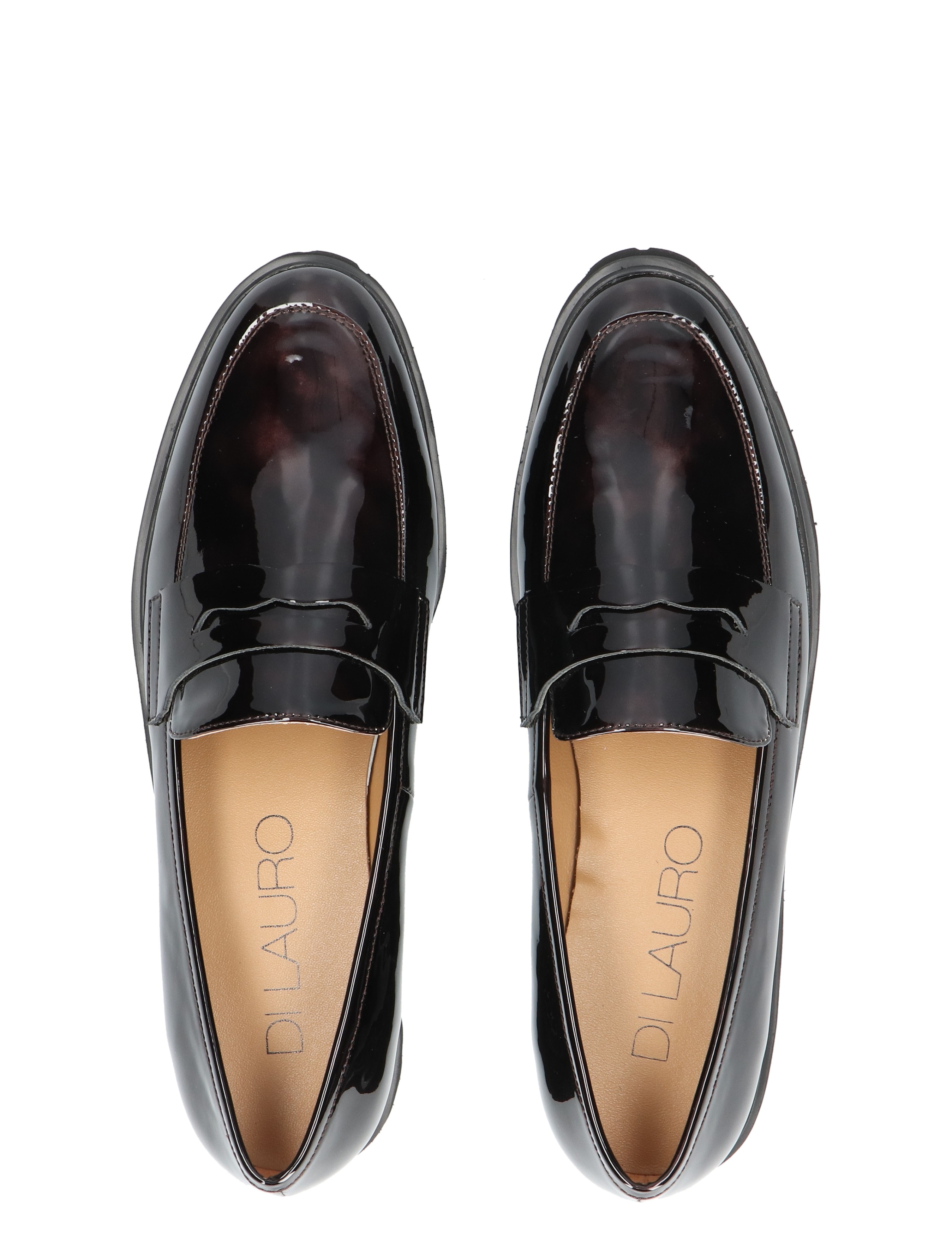 Di Lauro - Cecilia Dark Brown Patent Leopard - Dames - Loafers - 49493_20_7