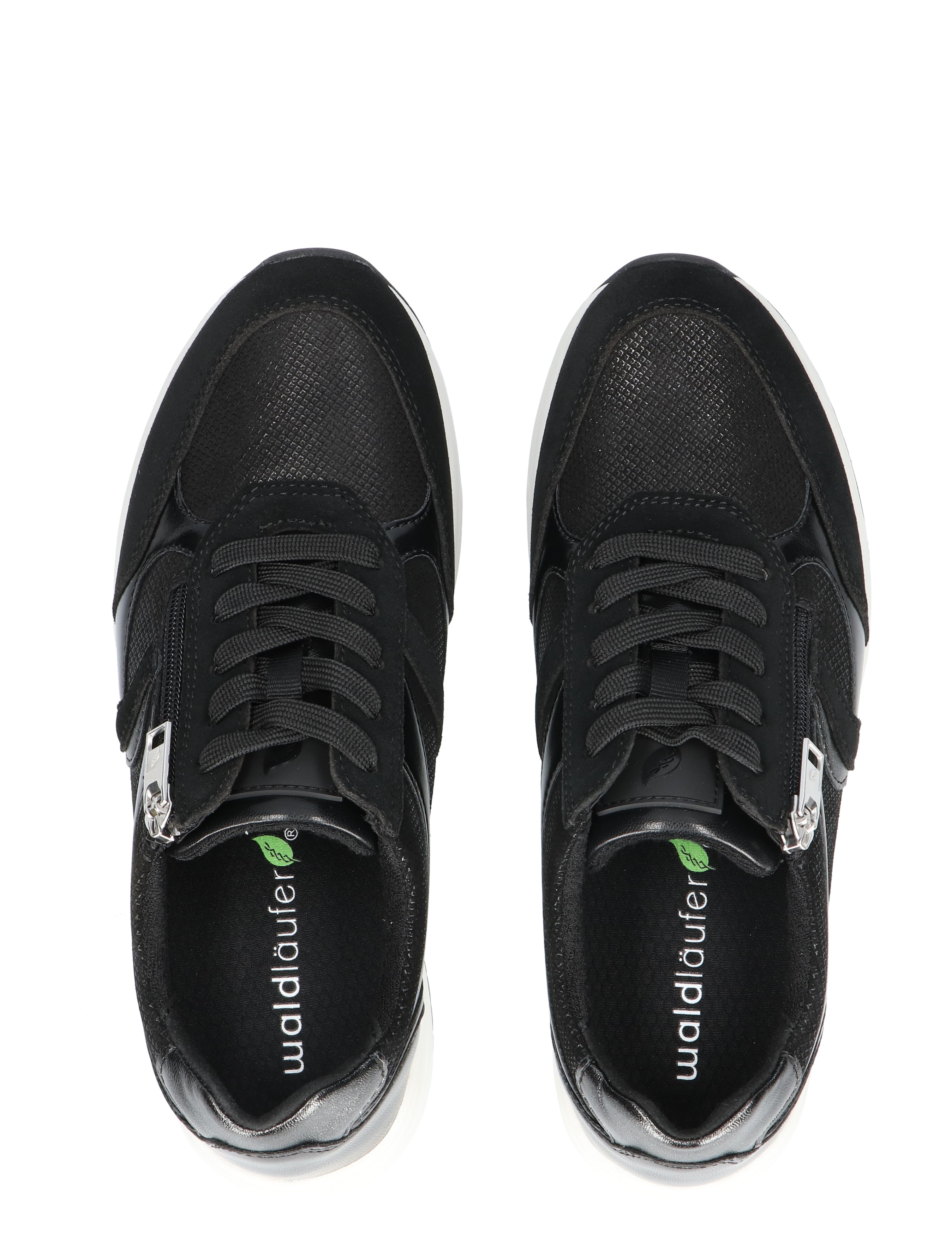 Waldlaufer - 703002 104 001 Black H-Wijdte - Dames - Veterschoenen - Casual Veterschoenen - 48868_11_7