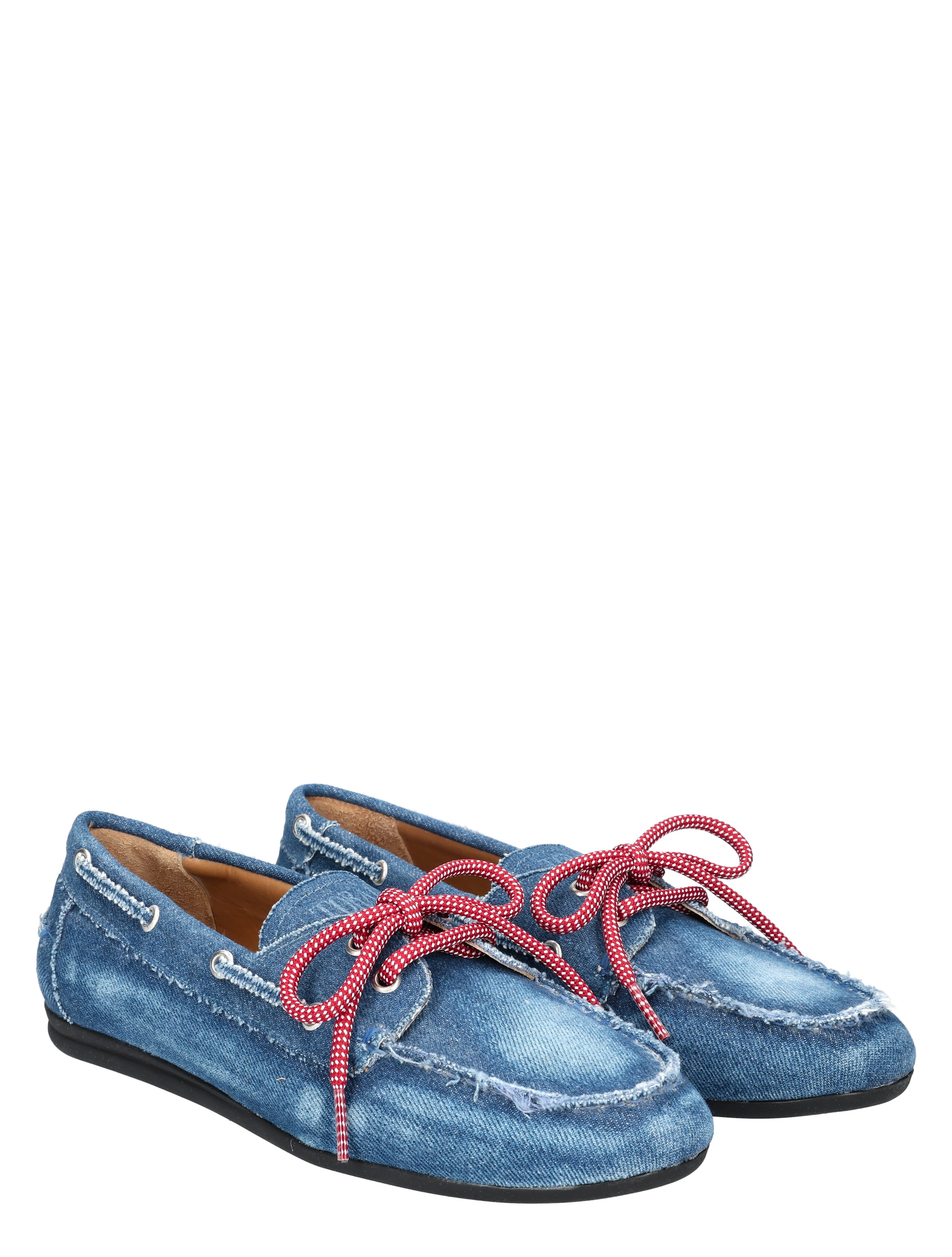 schoenen, denim, loafers, rode veters, casual