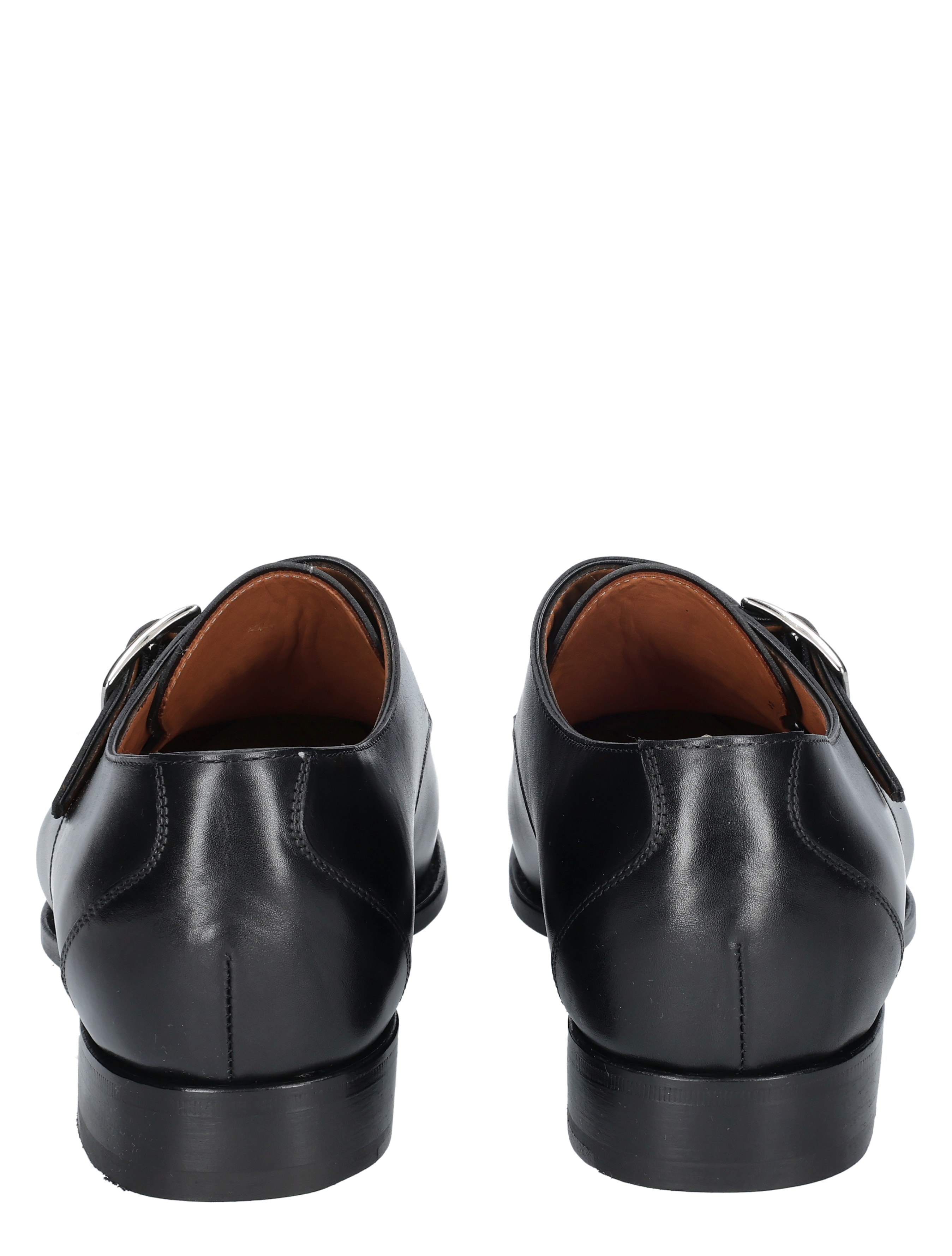 lakschoenen, leren, riemenband, zwart, backview