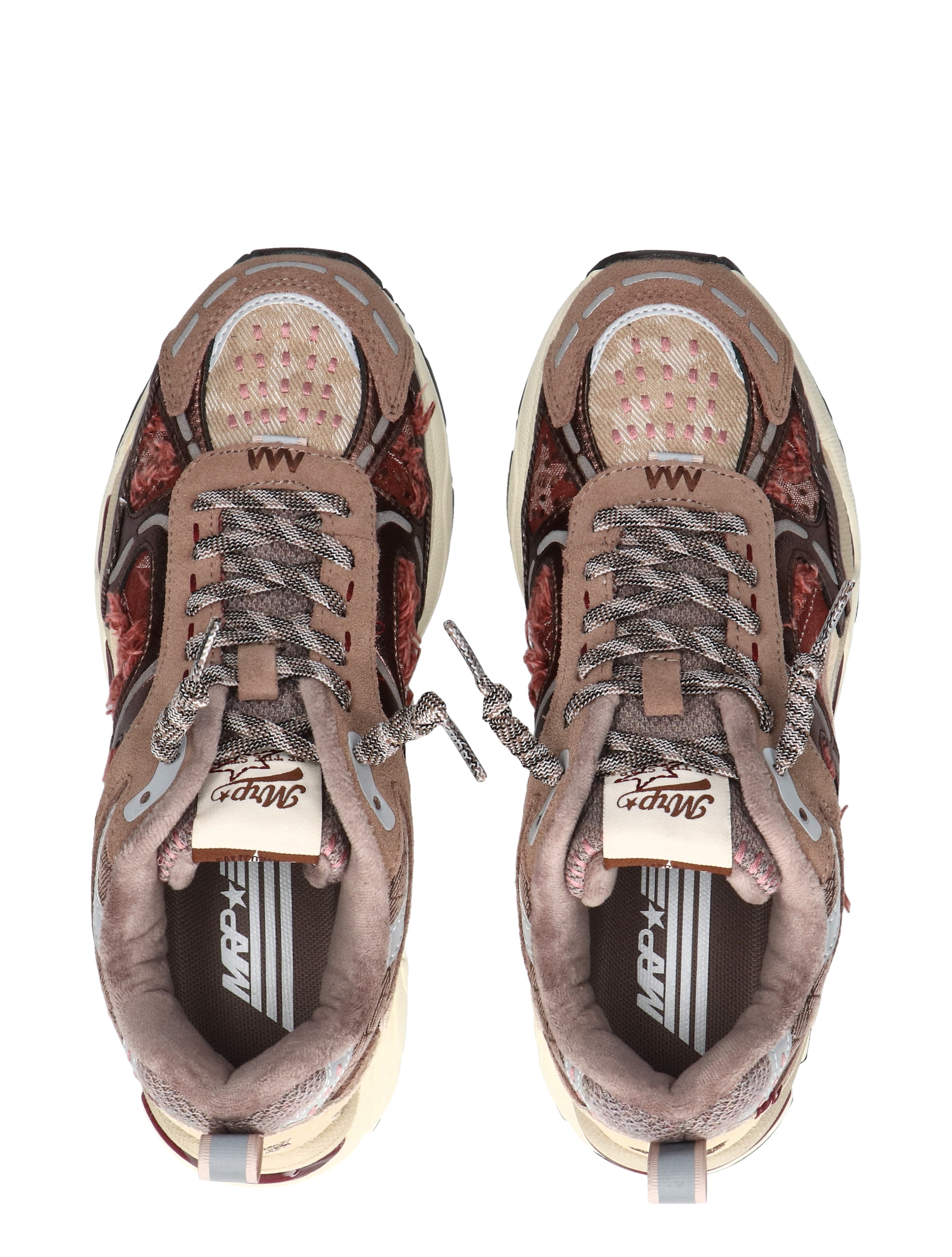 sneakers, roze, lila, mesh, veters