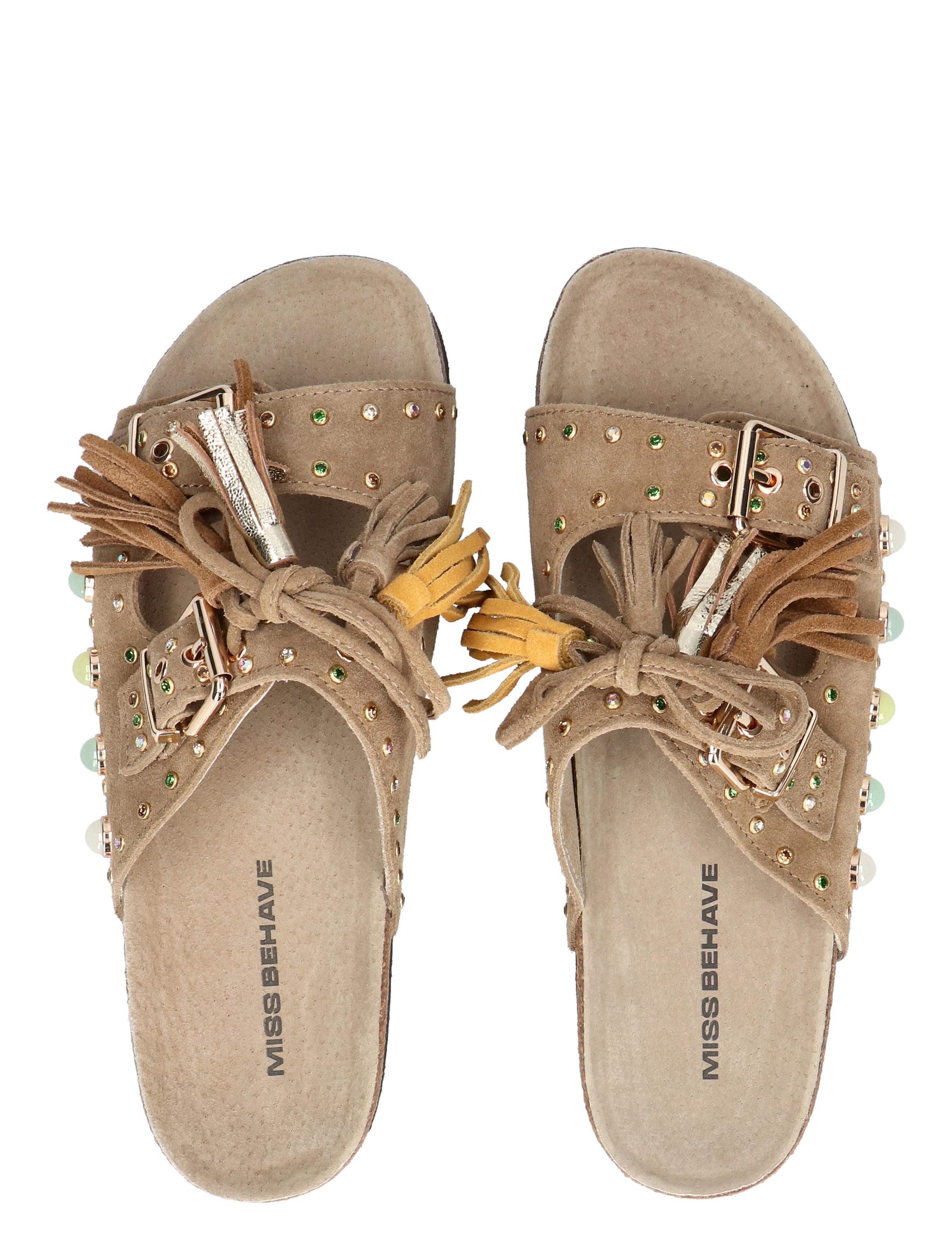 Miss Behave - Zelue Light Brown Suede - Dames - Muiltjes - 50868_77_1