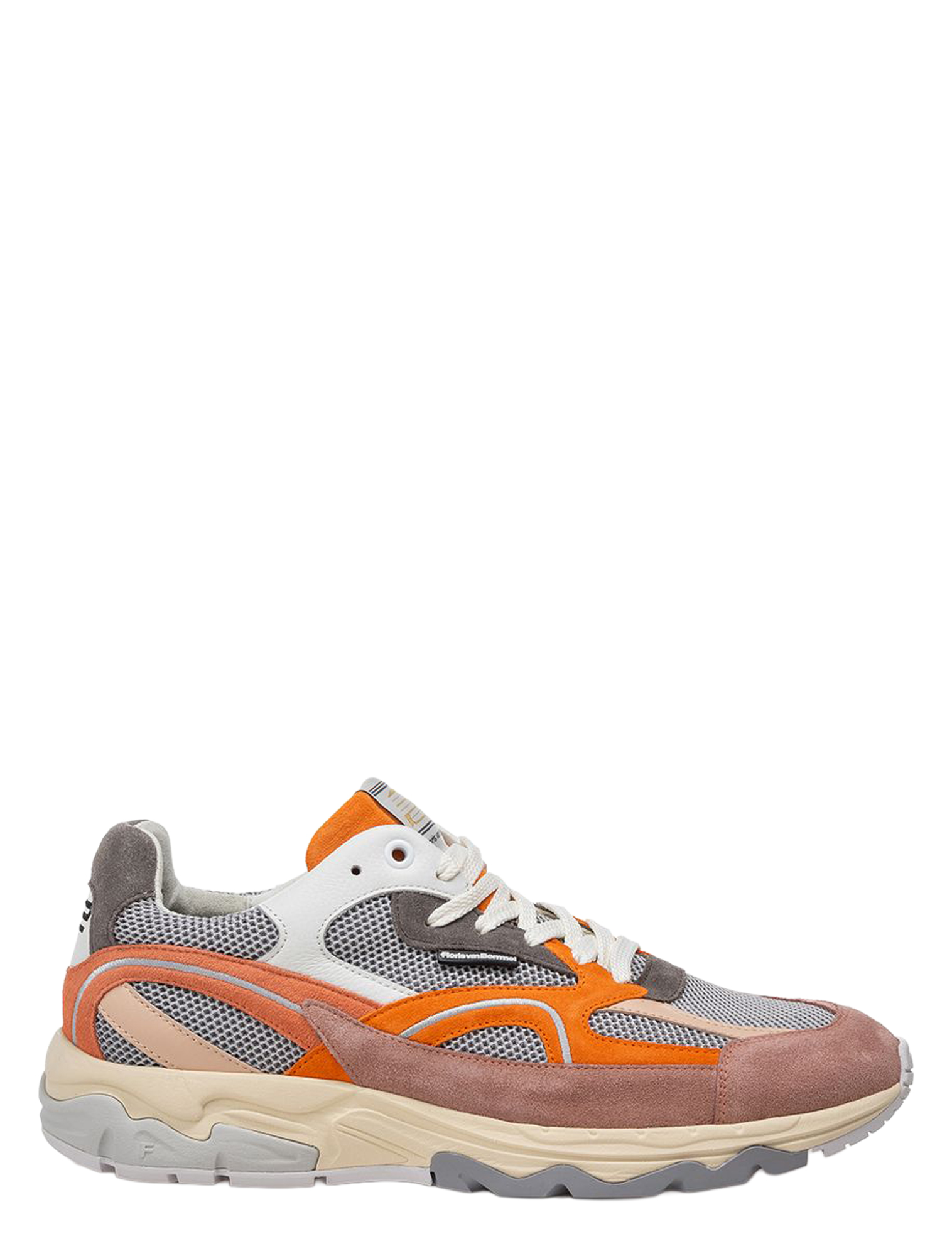 sneaker, sportshoe, mesh, orange, multitone