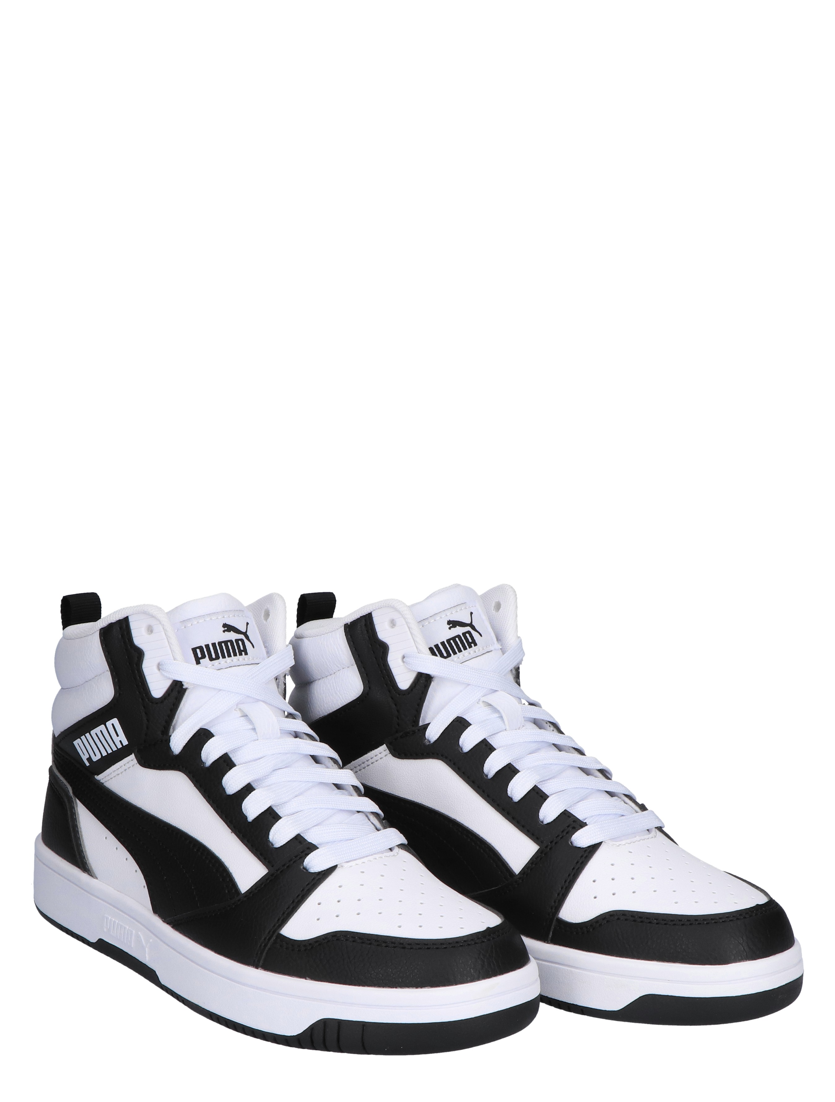 Puma - Rebound V6 Mid Jr White Black Shadow Grey - Meisjes - Jongens - Sneakers - Sneakers - Hoge Sneakers - Hoge Sneakers - 44977_81_5