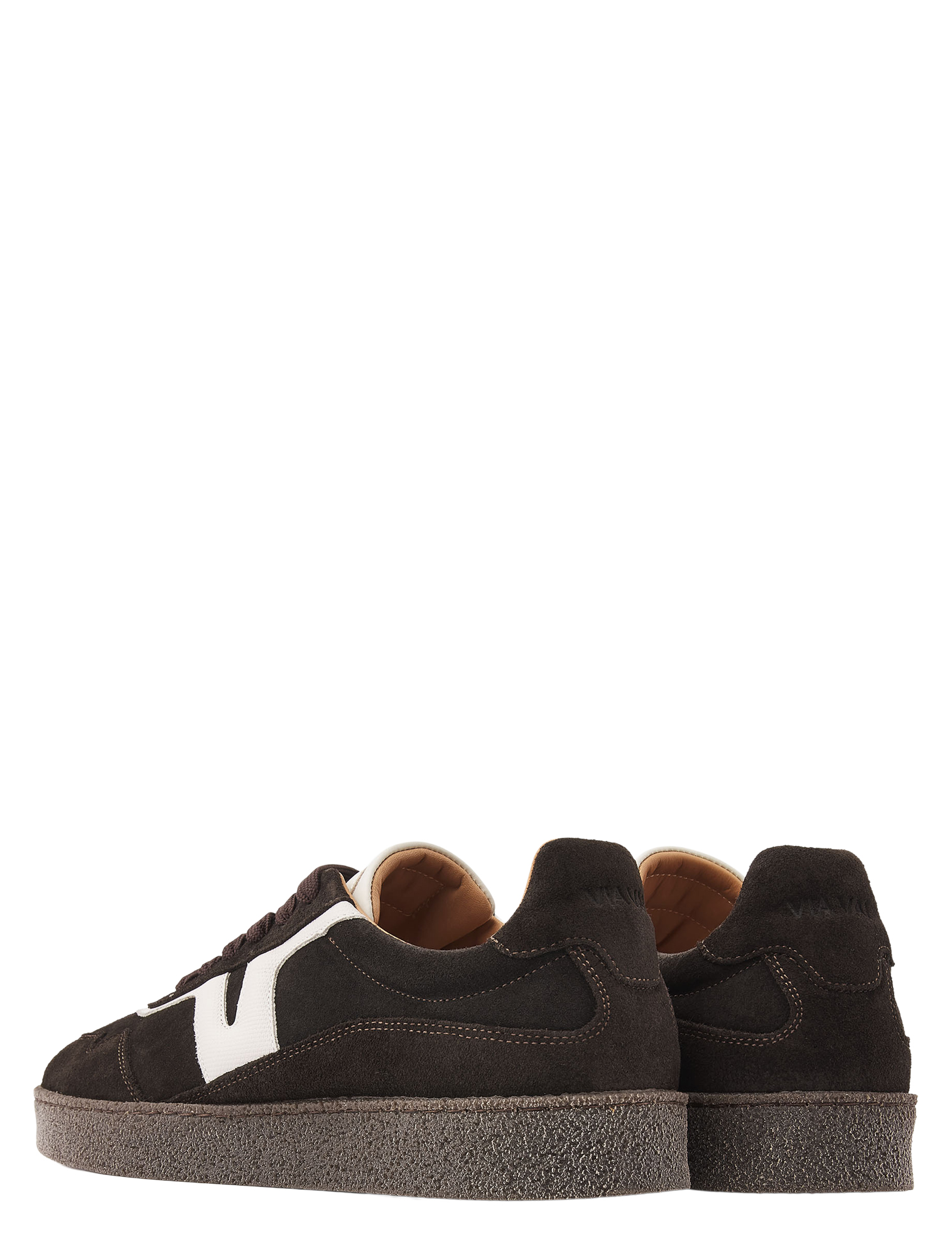sneaker, suede, zwart, wit logo, laag model