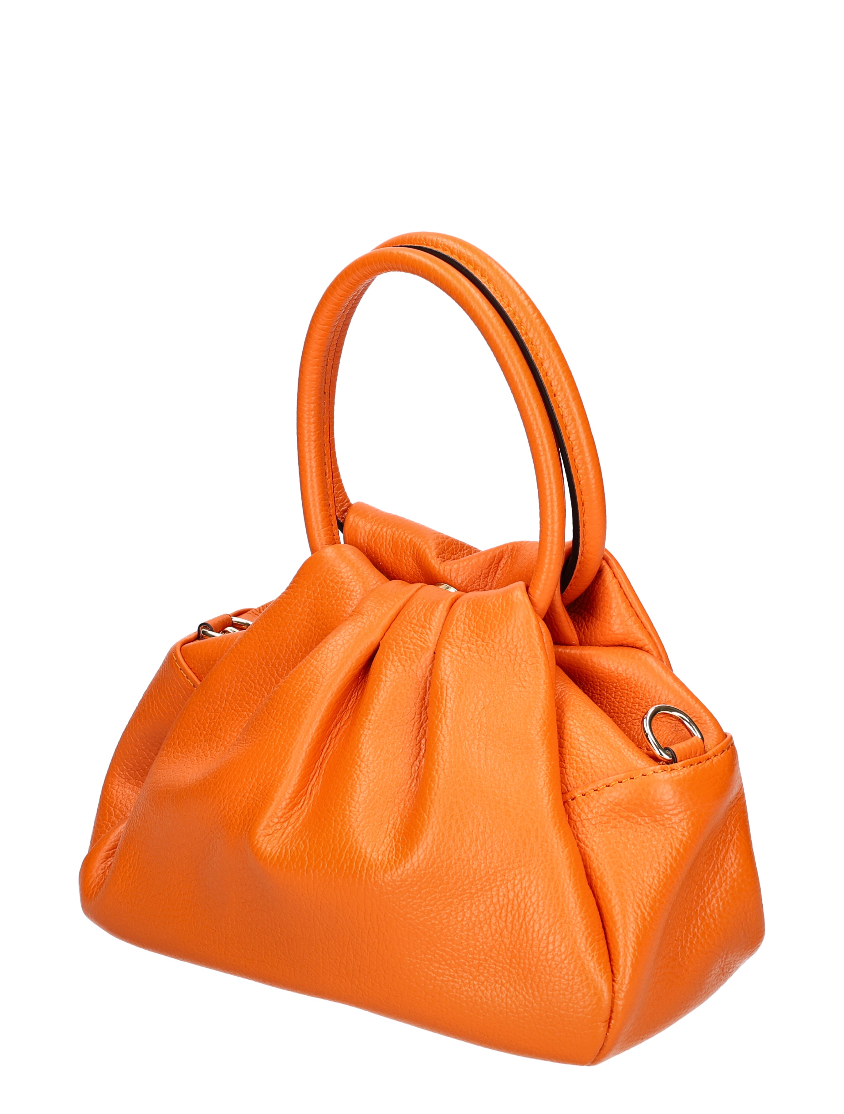 tassen, handtas, oranje, leer, riemsluiting