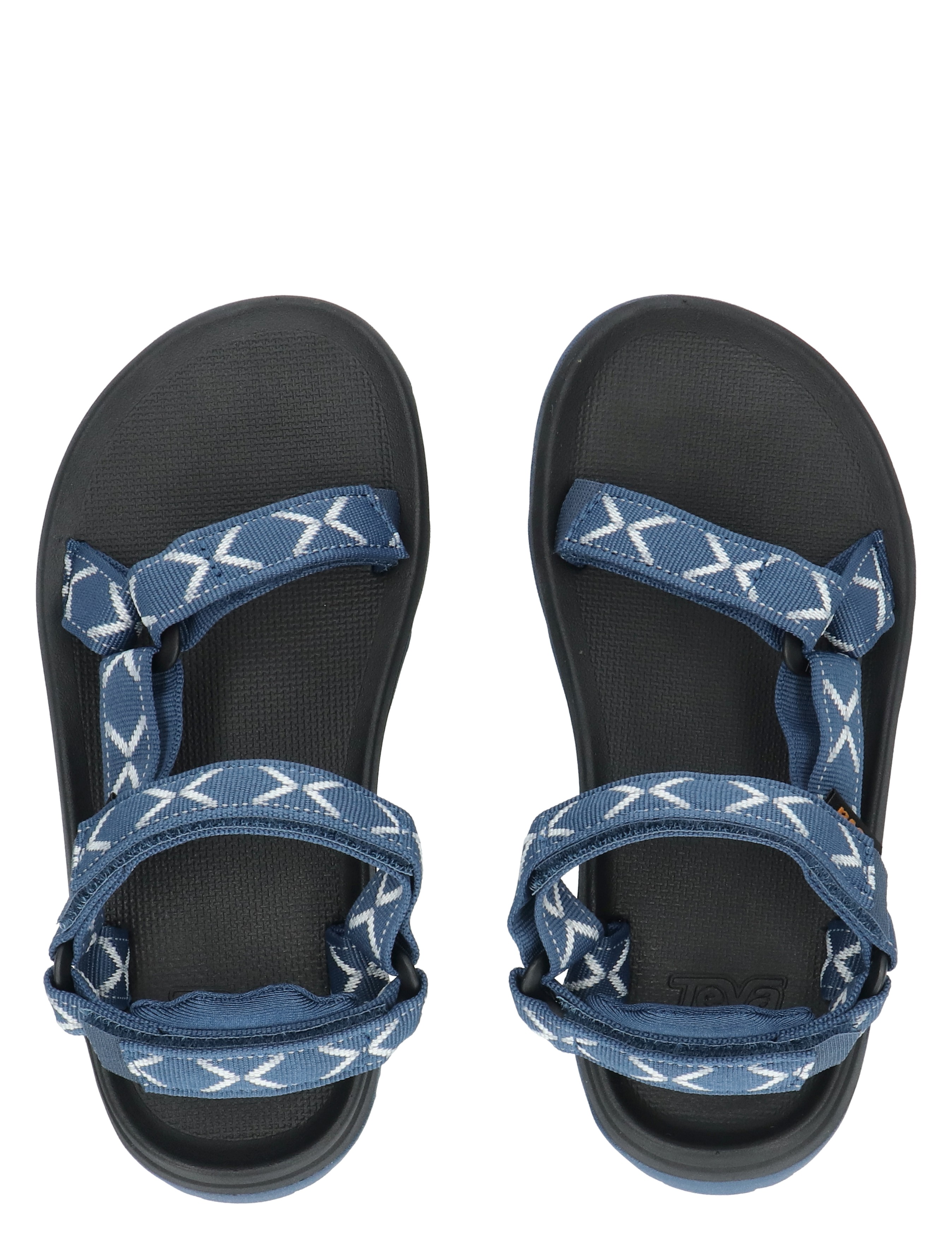 sandalen, zonneband, strap, blauw, zijkleding