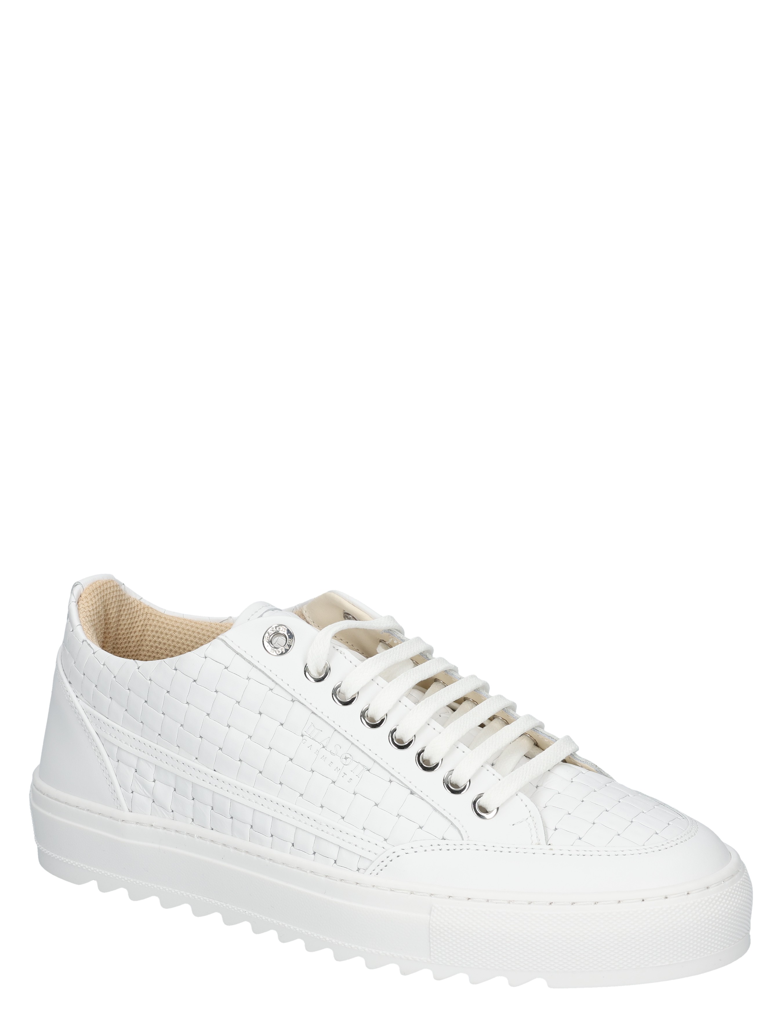 witte sneaker, sneaker, witte schoen, wedge sole, geweven patroon