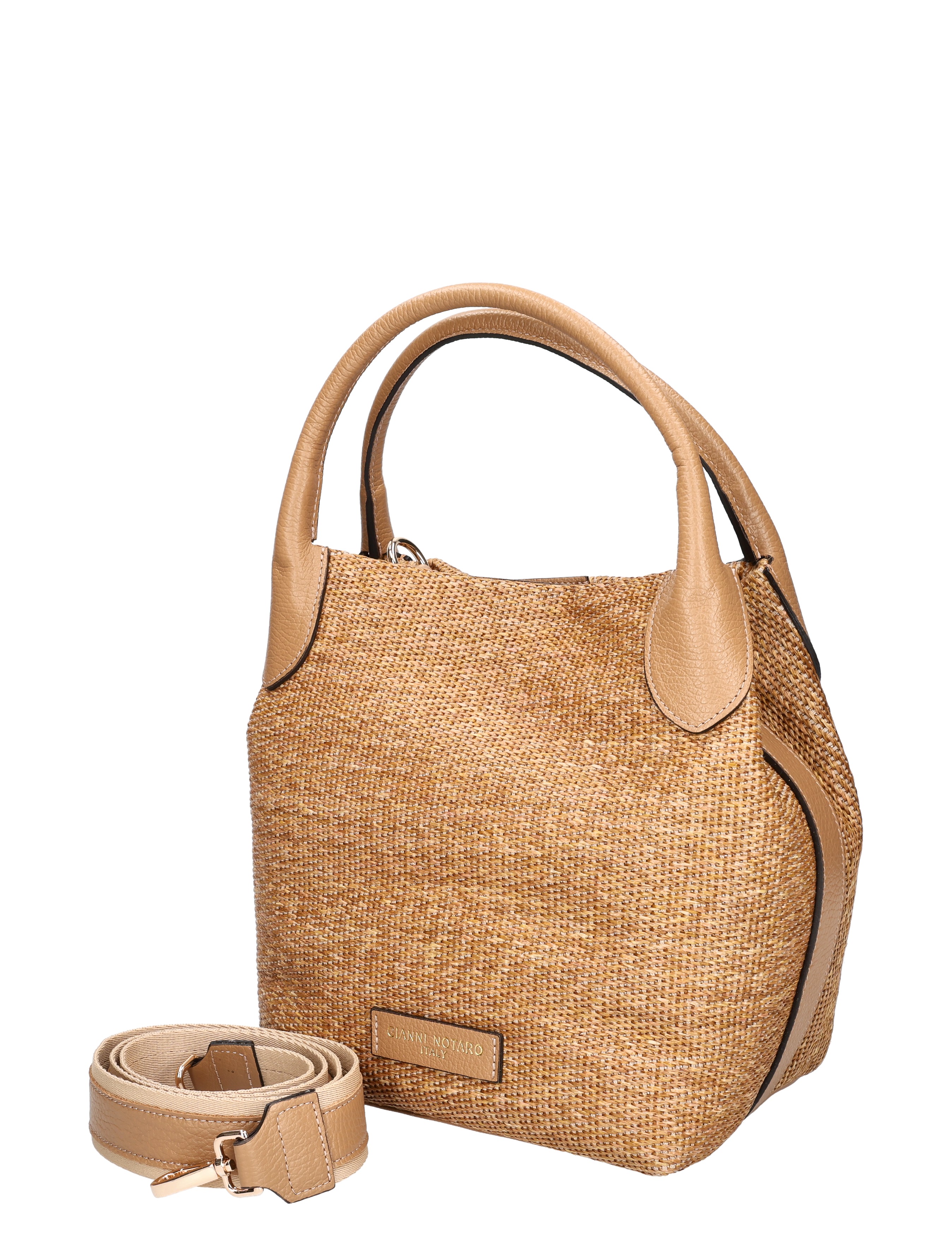 Carol J - 270 Paglia Dollaro Cuoio Camel - Dames - Handtassen - 50702_22_2
