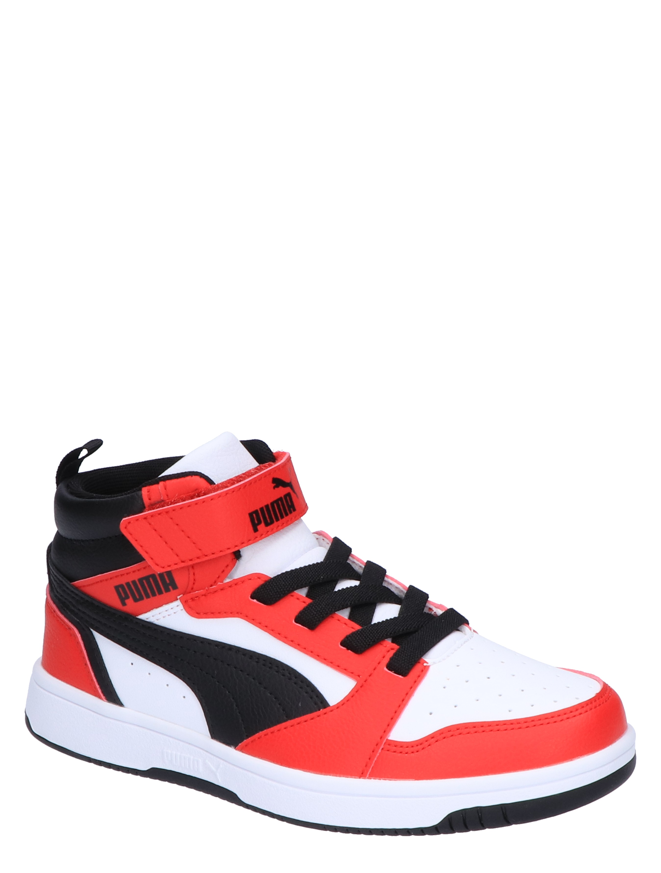 Rebound V6 Mid Basket Velcro White Black Red